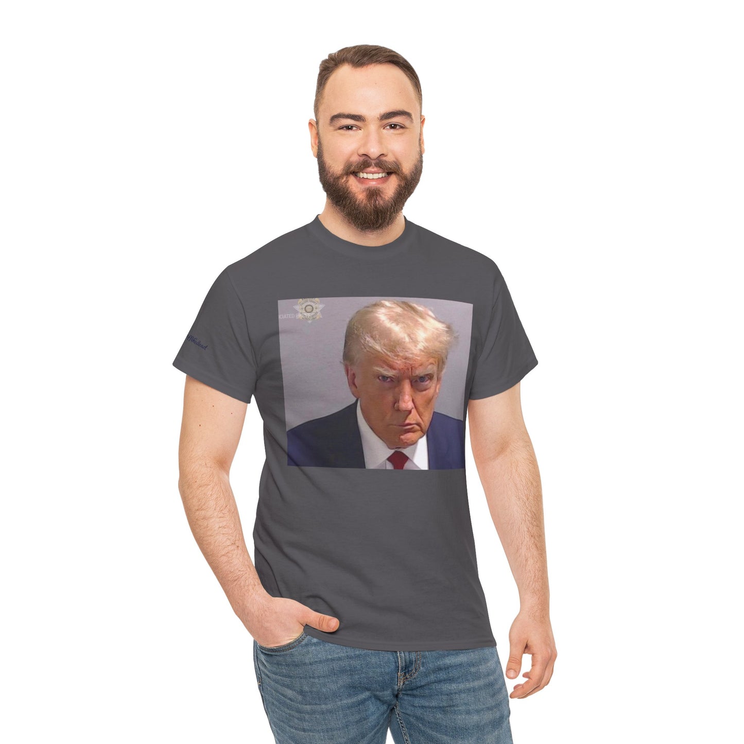 "Mug Shots Trump" Unisex Heavy Cotton Tee
