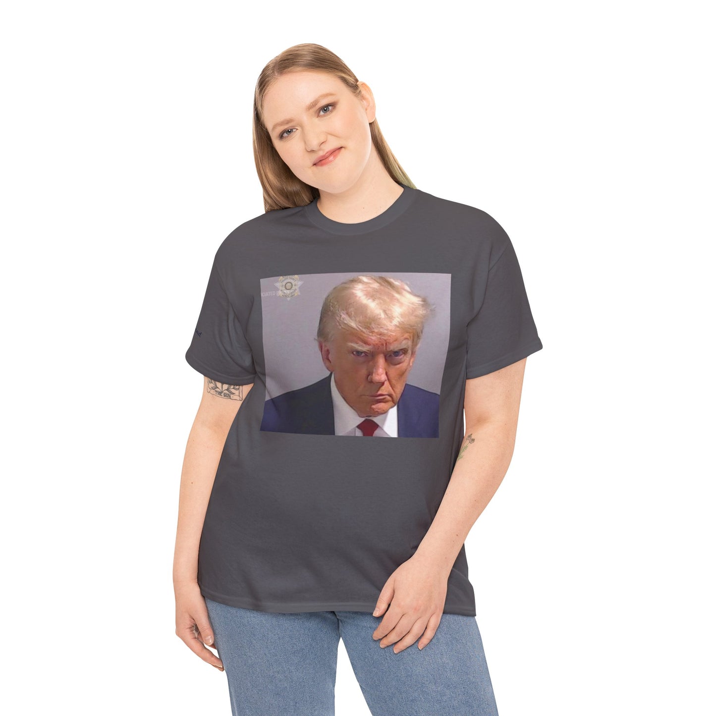 "Mug Shots Trump" Unisex Heavy Cotton Tee