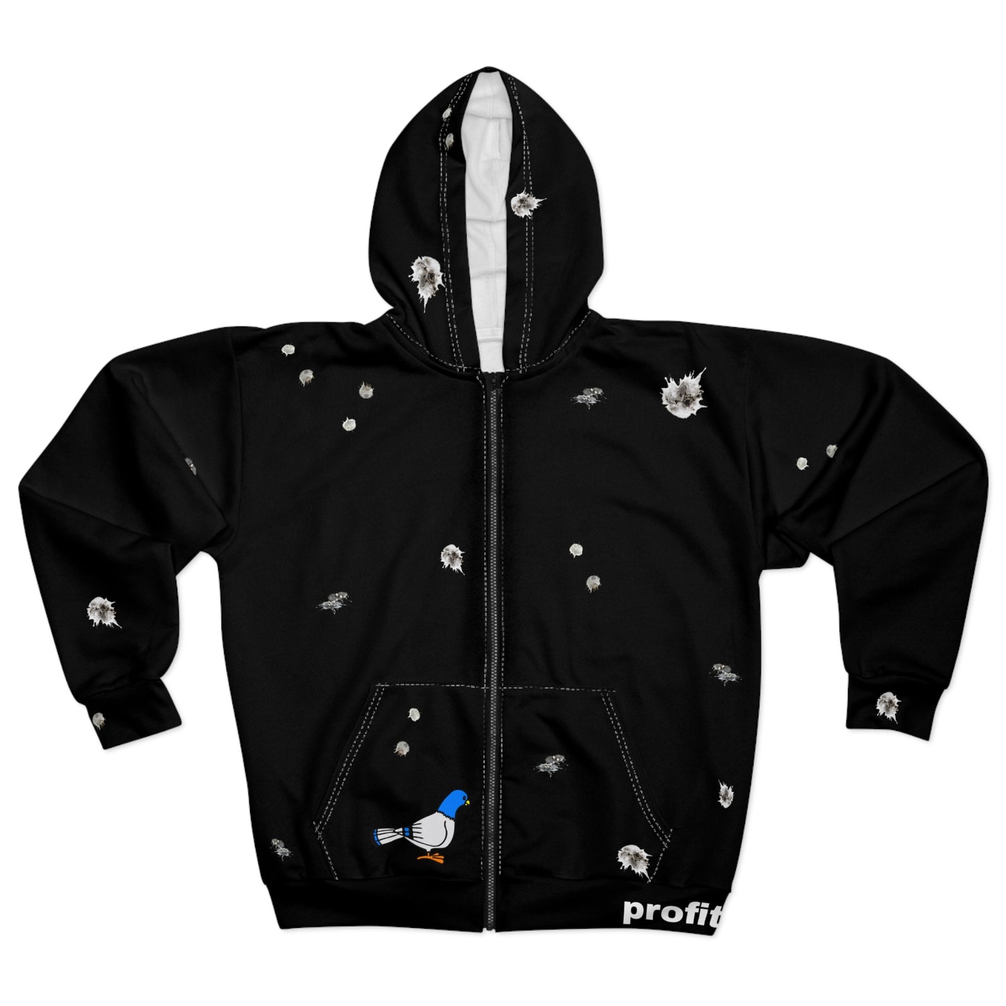 "Bird Flu" Unisex Zip Hoodie