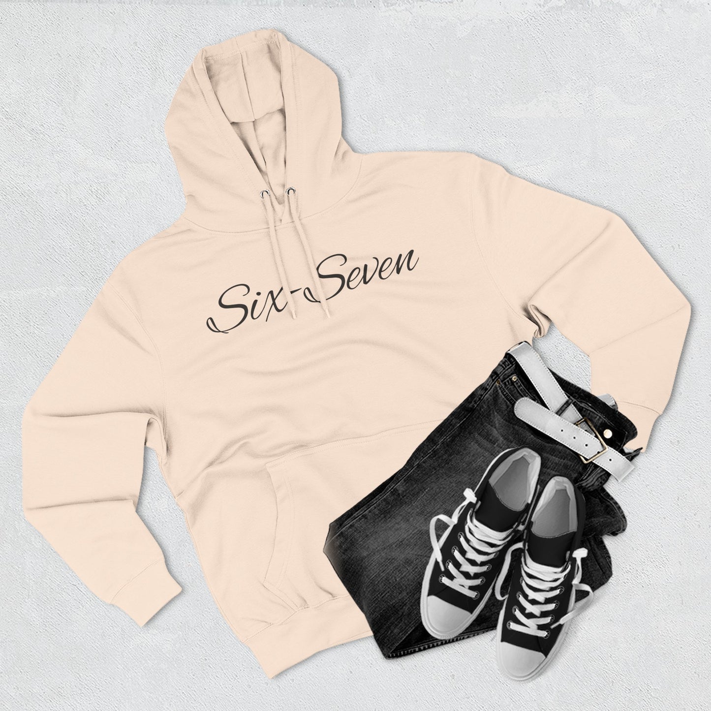 "Six-Seven" Three-Panel Fleece Hoodie