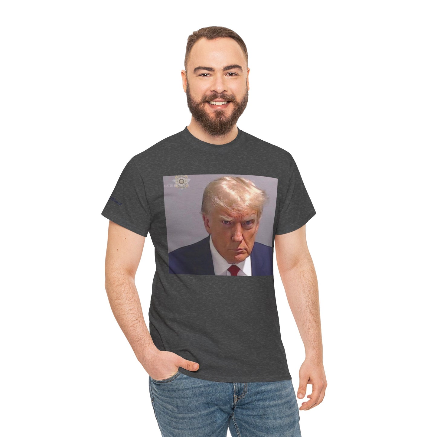 "Mug Shots Trump" Unisex Heavy Cotton Tee