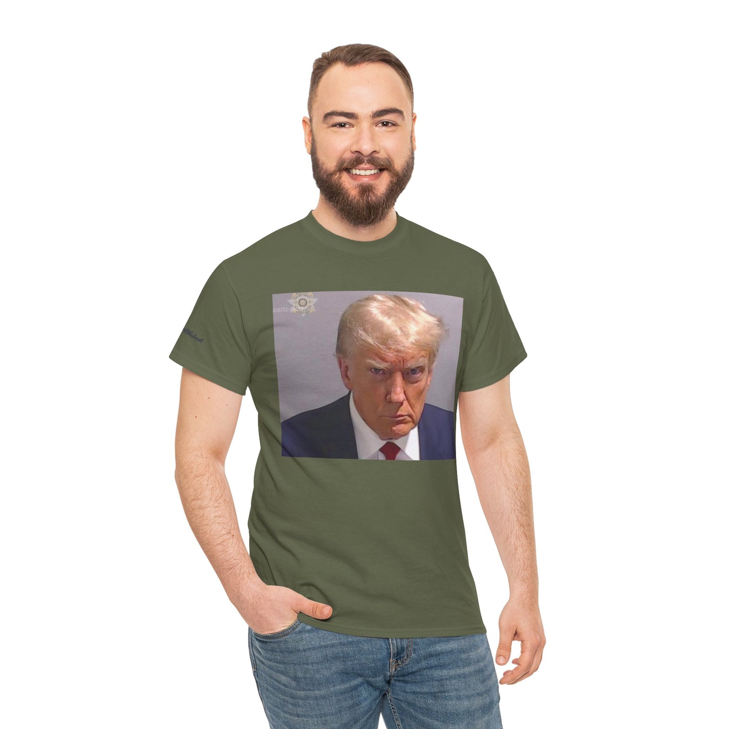"Mug Shots Trump" Unisex Heavy Cotton Tee