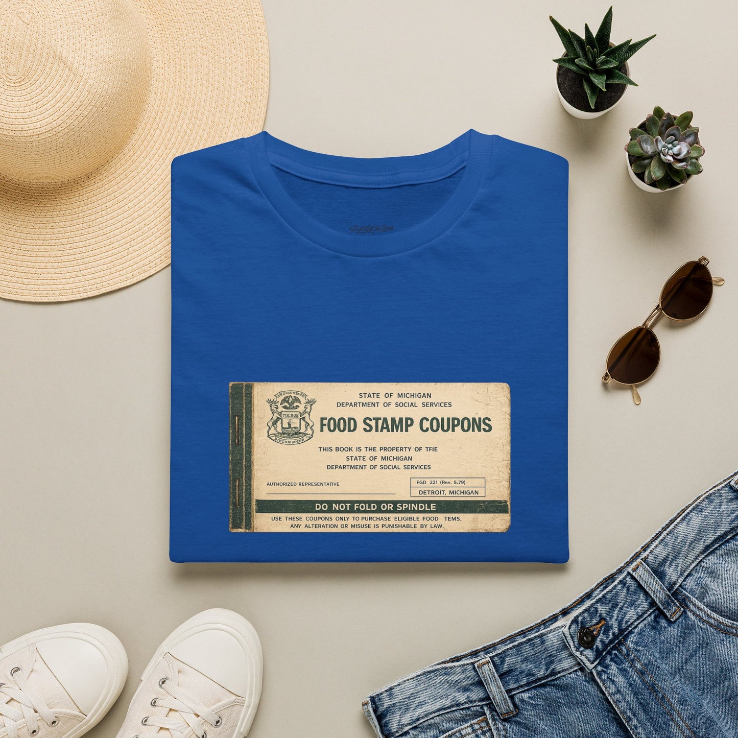 "FOOD STAMP BOOK" T-Shirt