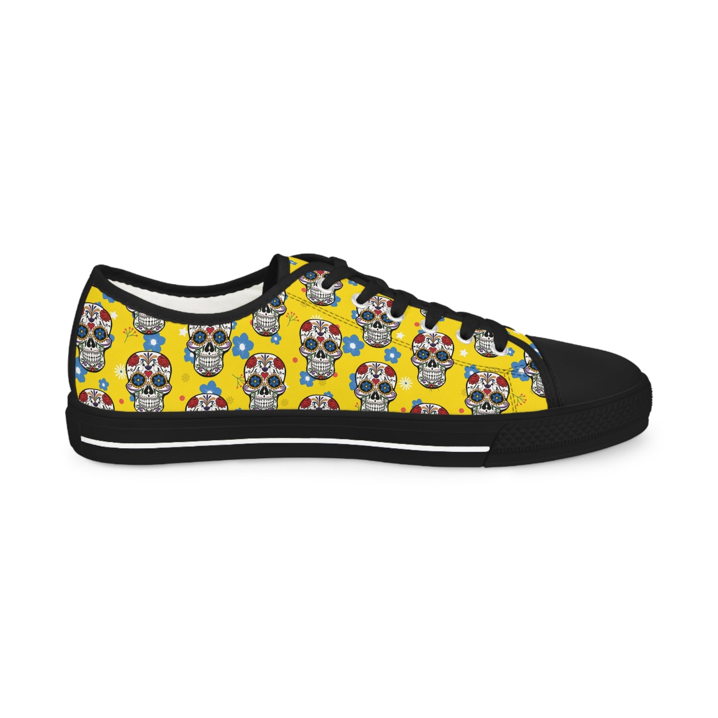 "Hawaiian Skull" Men's Low Top Sneakers