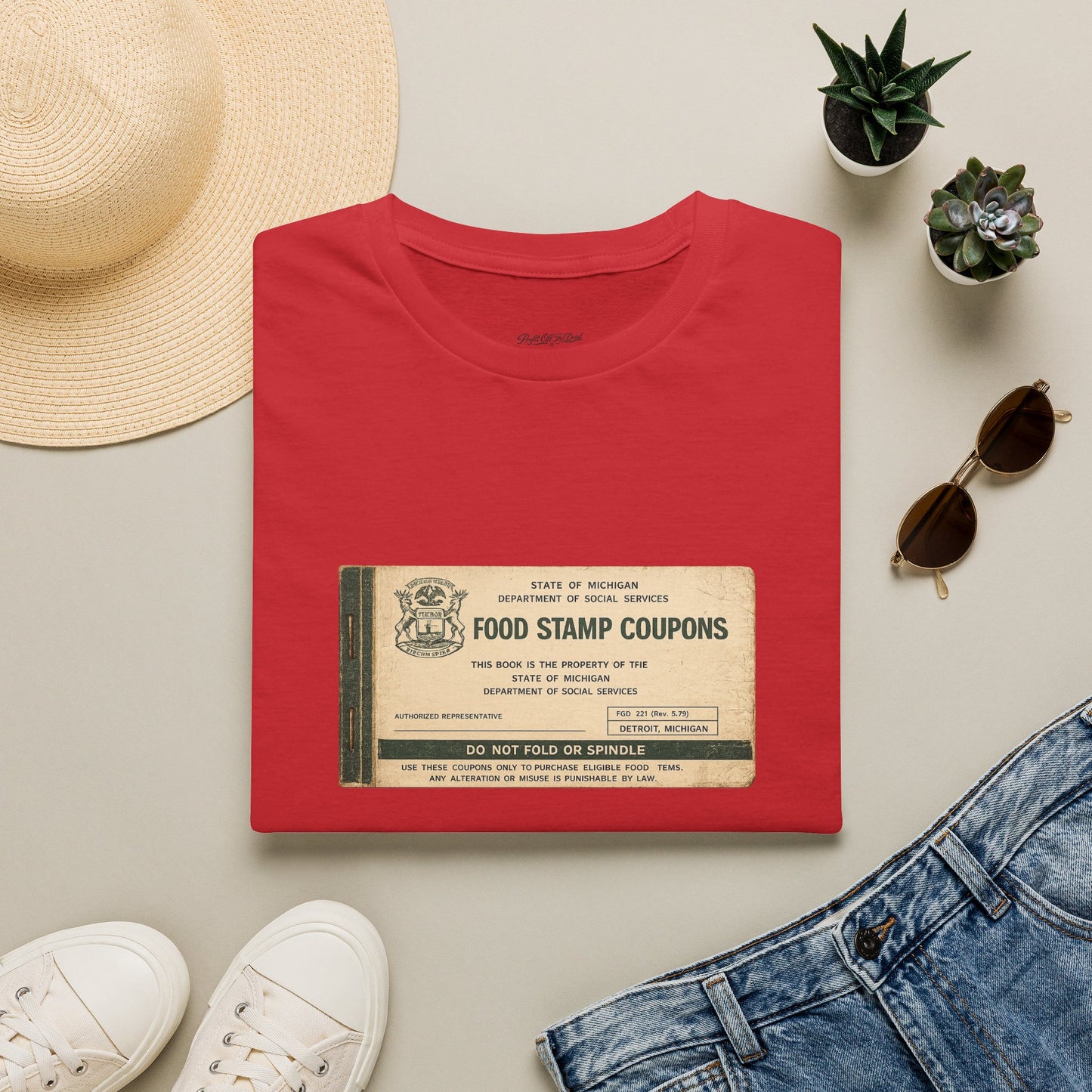 "FOOD STAMP BOOK" T-Shirt