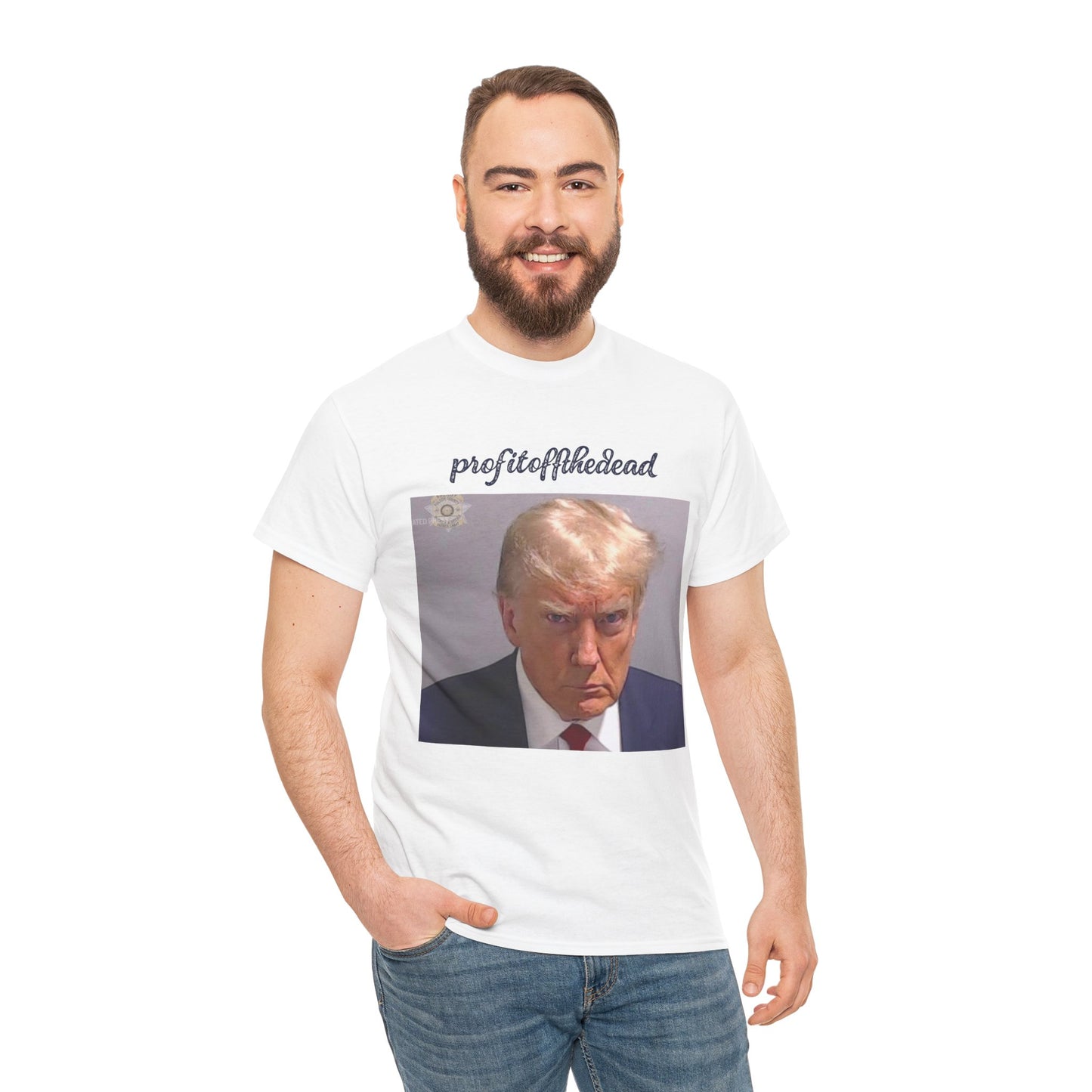 "Trump Mug Shot" Unisex Heavy Cotton Tee