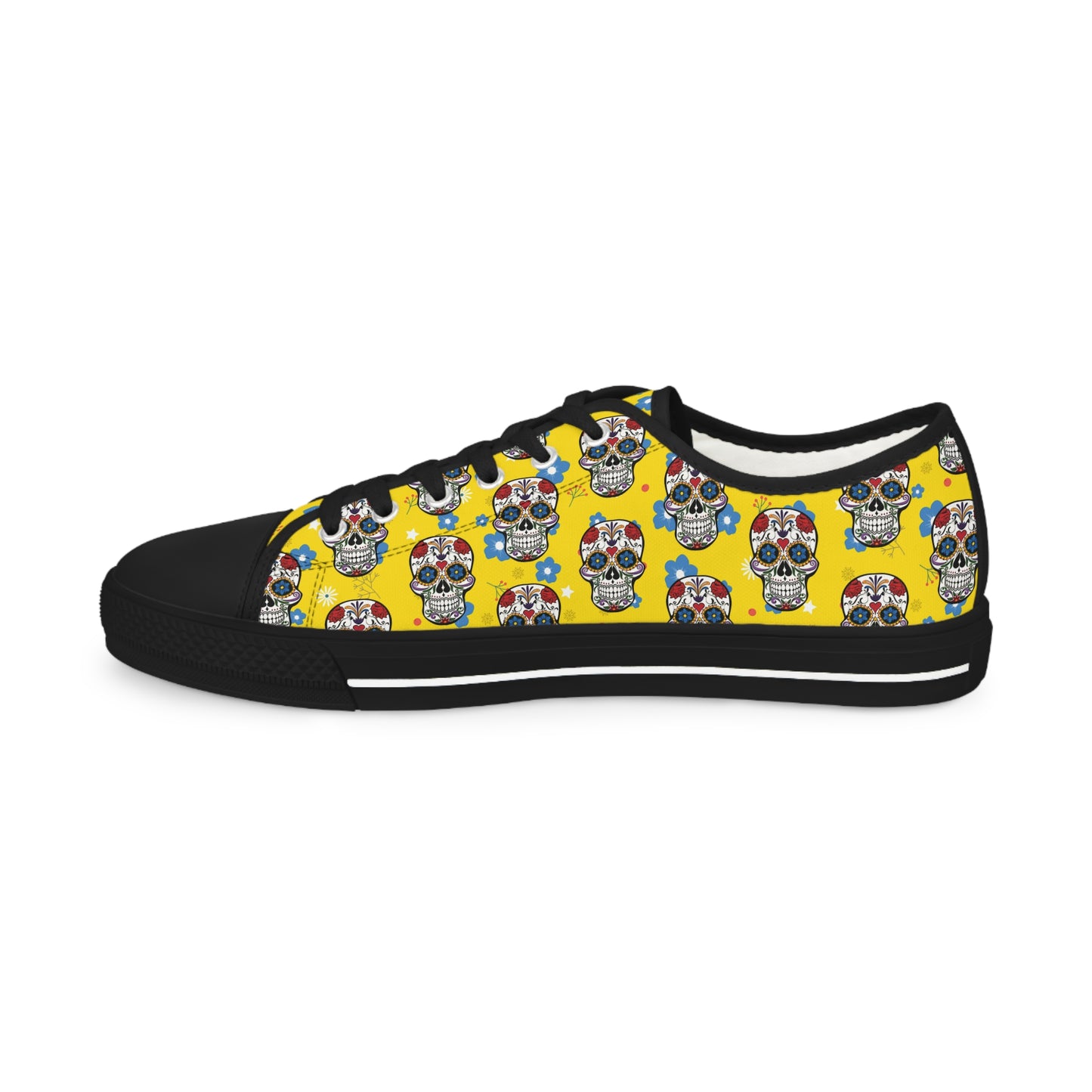 "Hawaiian Skull" Men's Low Top Sneakers