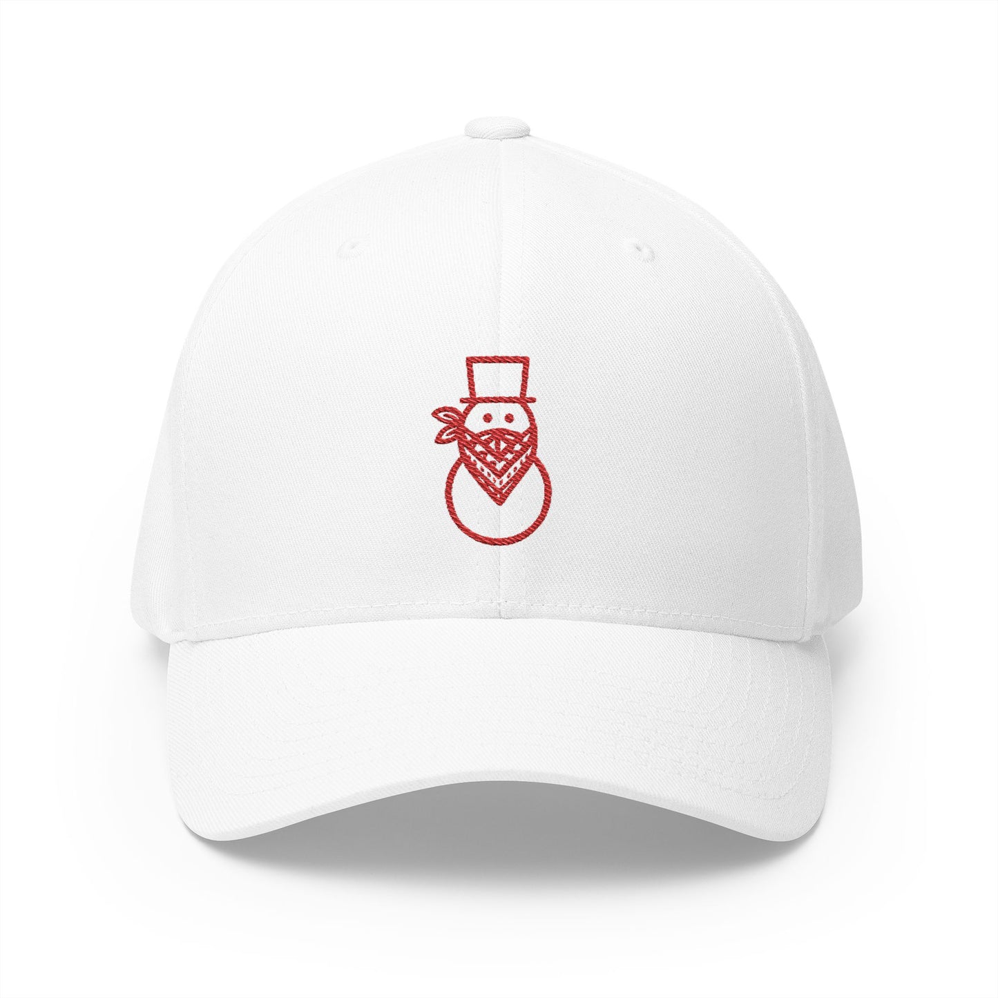 "Snowman" Closed-Back Structured Cap (Embroidery)