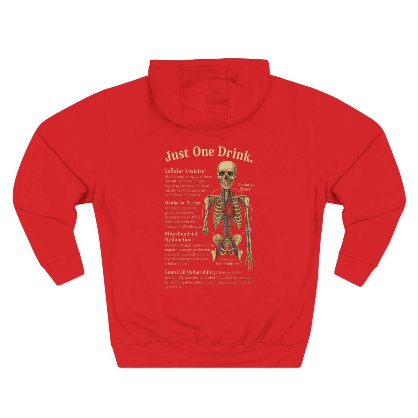 "One Drink" Three-Panel Fleece Hoodie