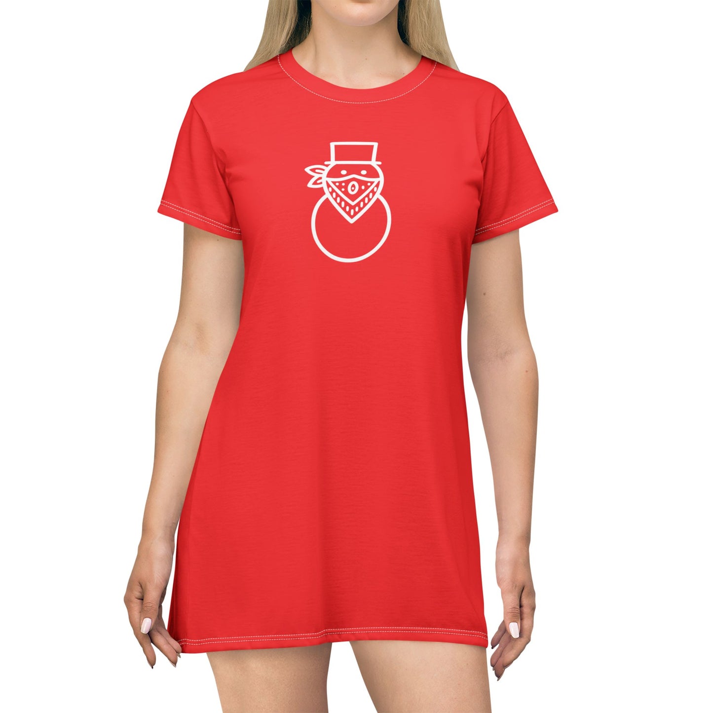 "Snowman" T-Shirt Dress