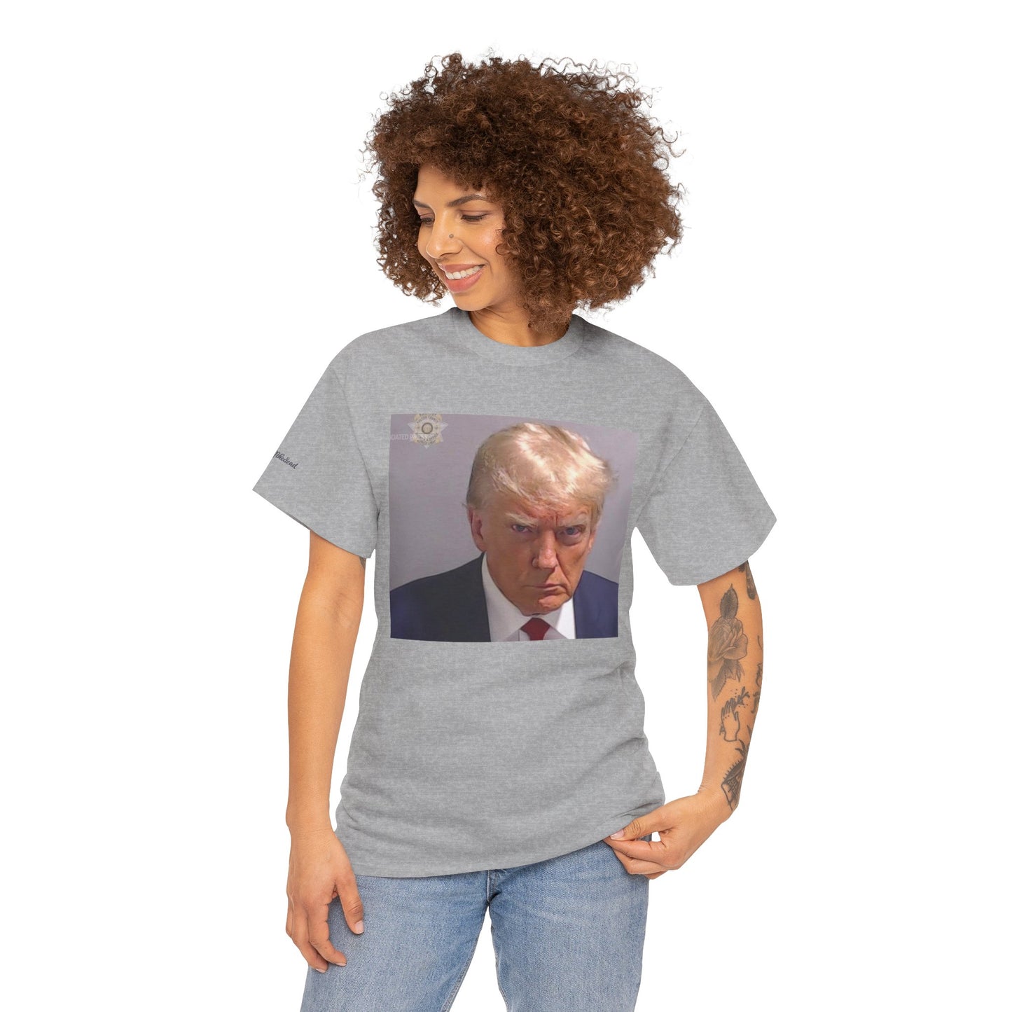 "Mug Shots Trump" Unisex Heavy Cotton Tee