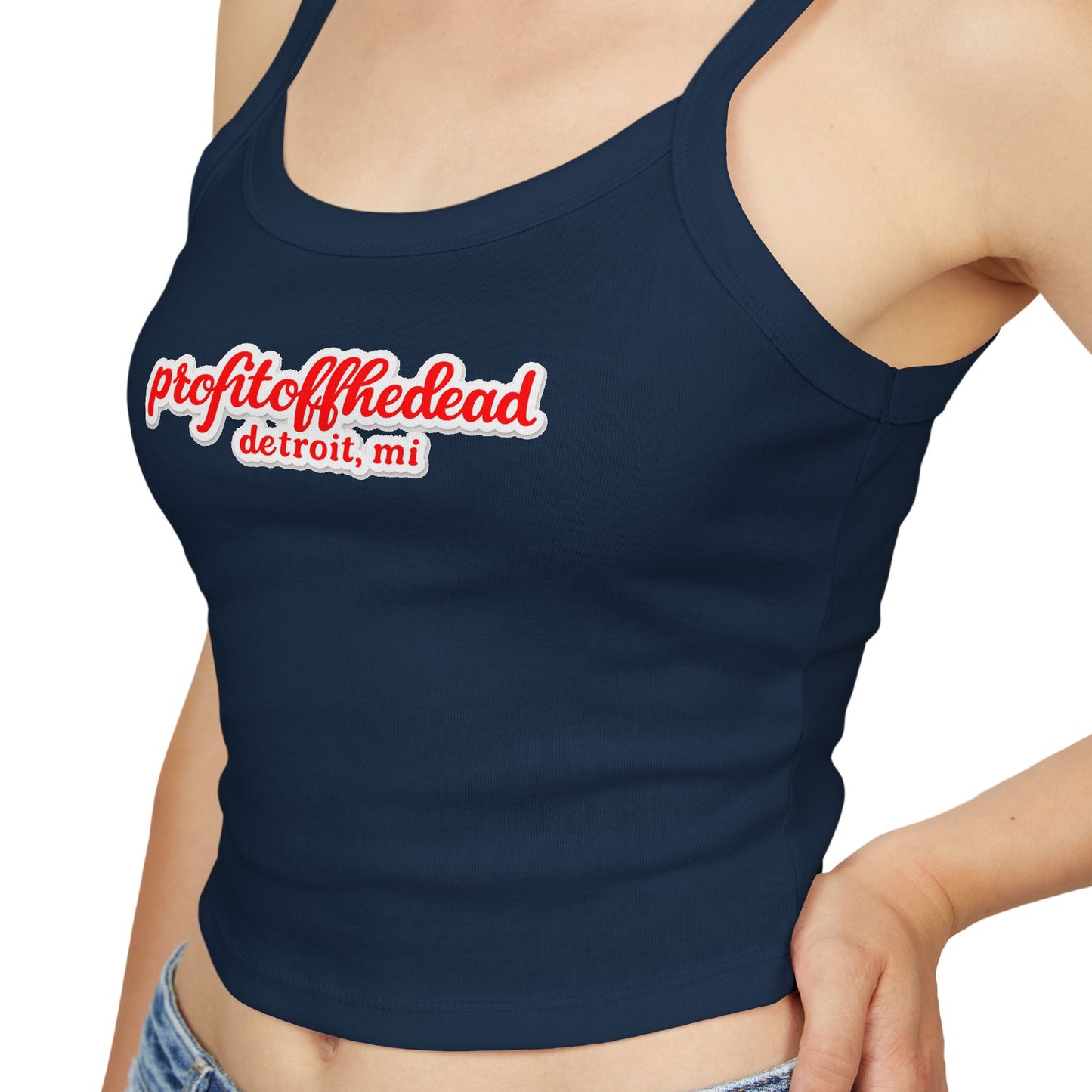 "Profit Off The Dead" Women's Spaghetti Strap Tank Top