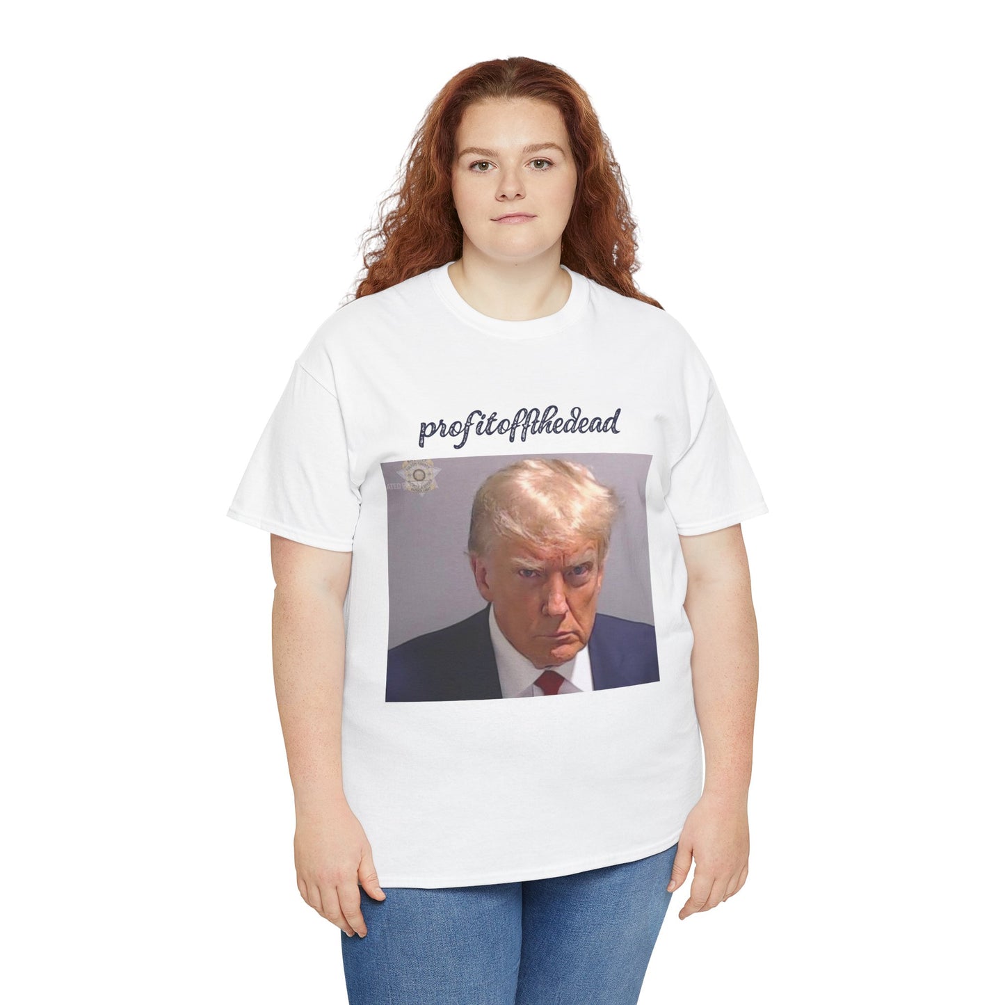 "Trump Mug Shot" Unisex Heavy Cotton Tee