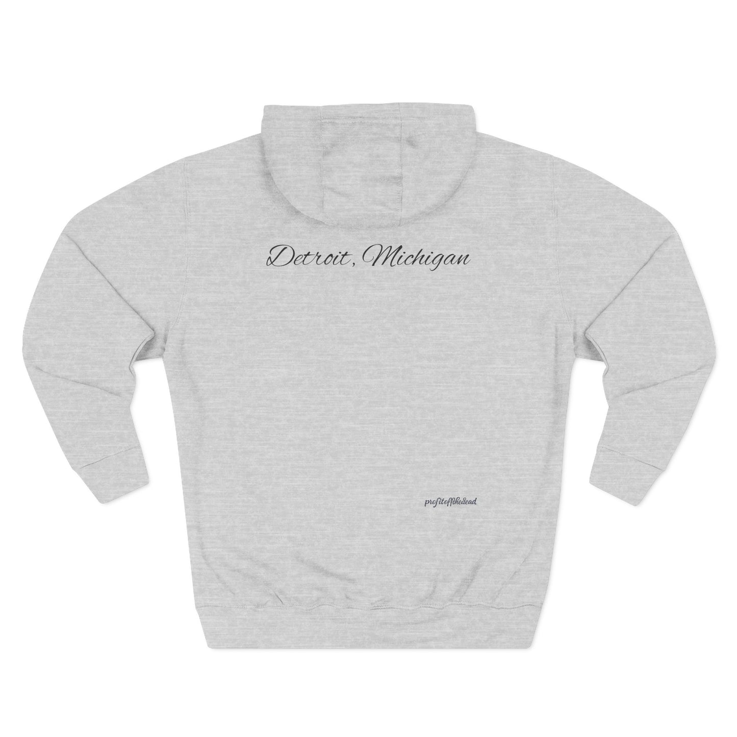 "Profit Off The Dead" Three-Panel Fleece Hoodie