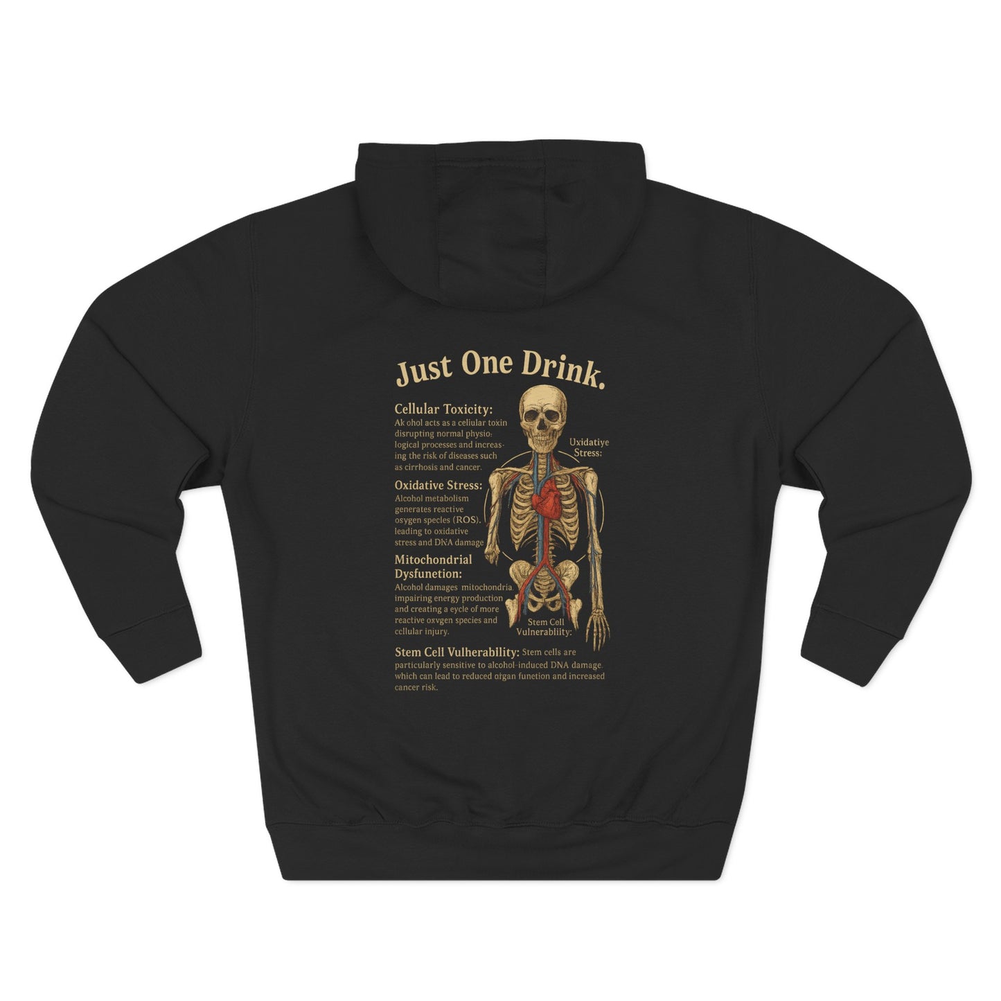 "One Drink" Three-Panel Fleece Hoodie