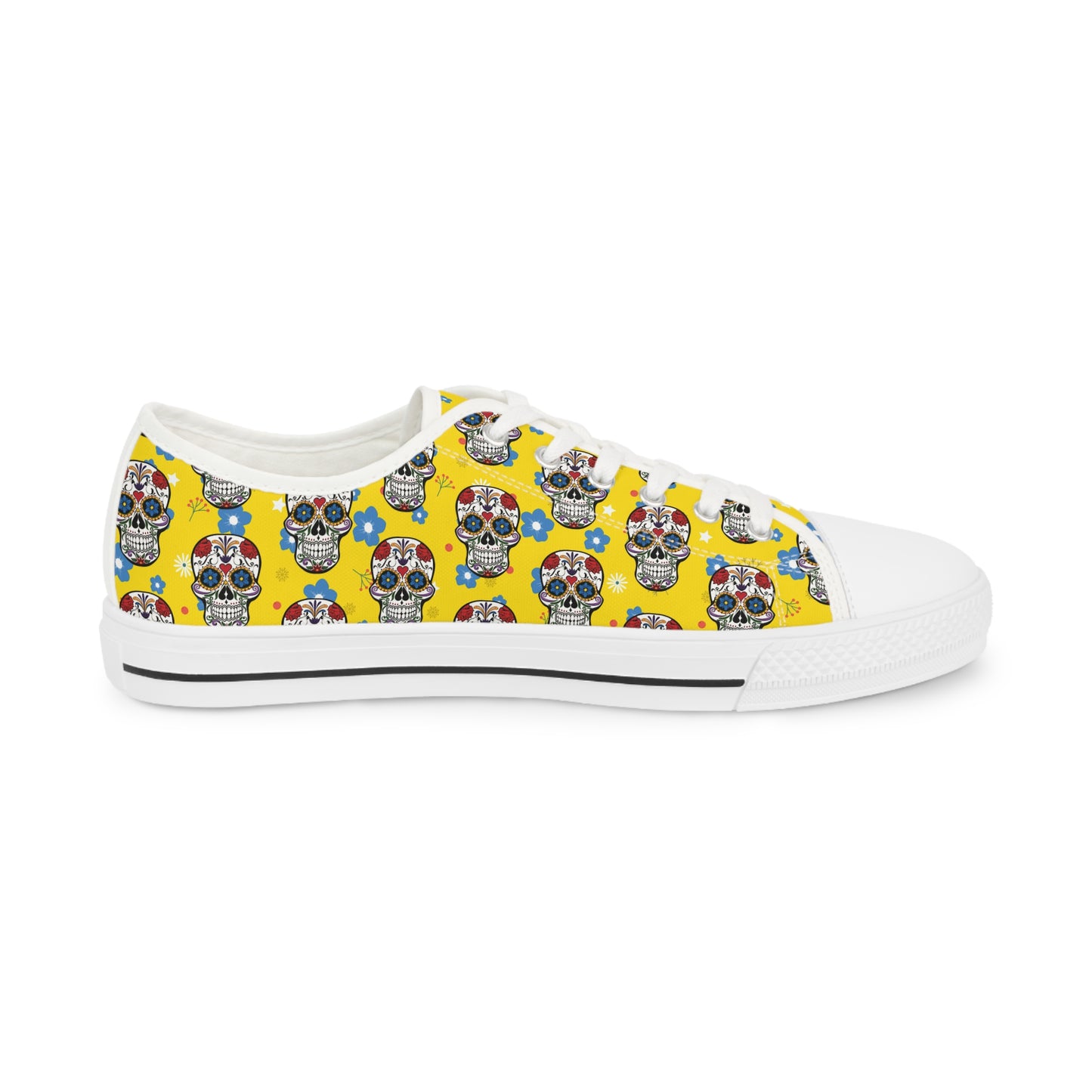"Hawaiian Skull" Men's Low Top Sneakers