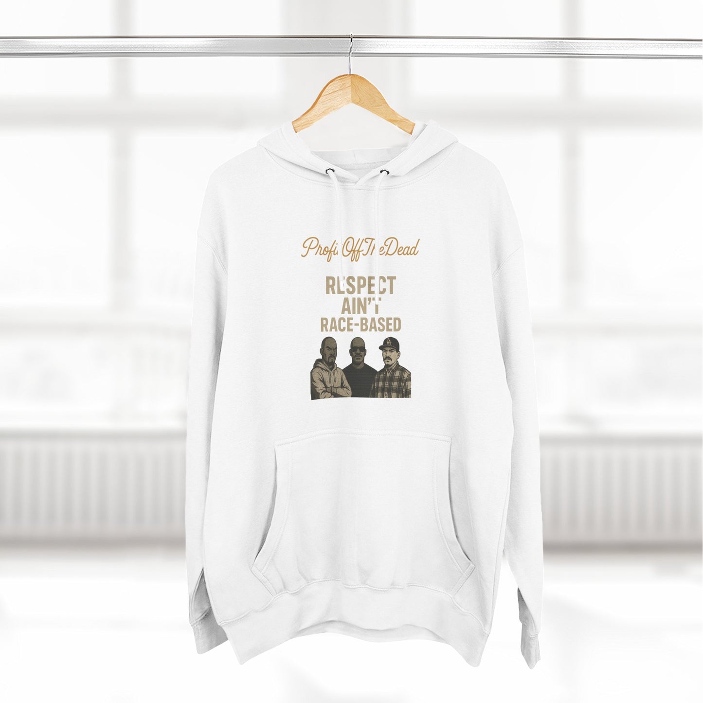 "Respect" Three-Panel Fleece Hoodie