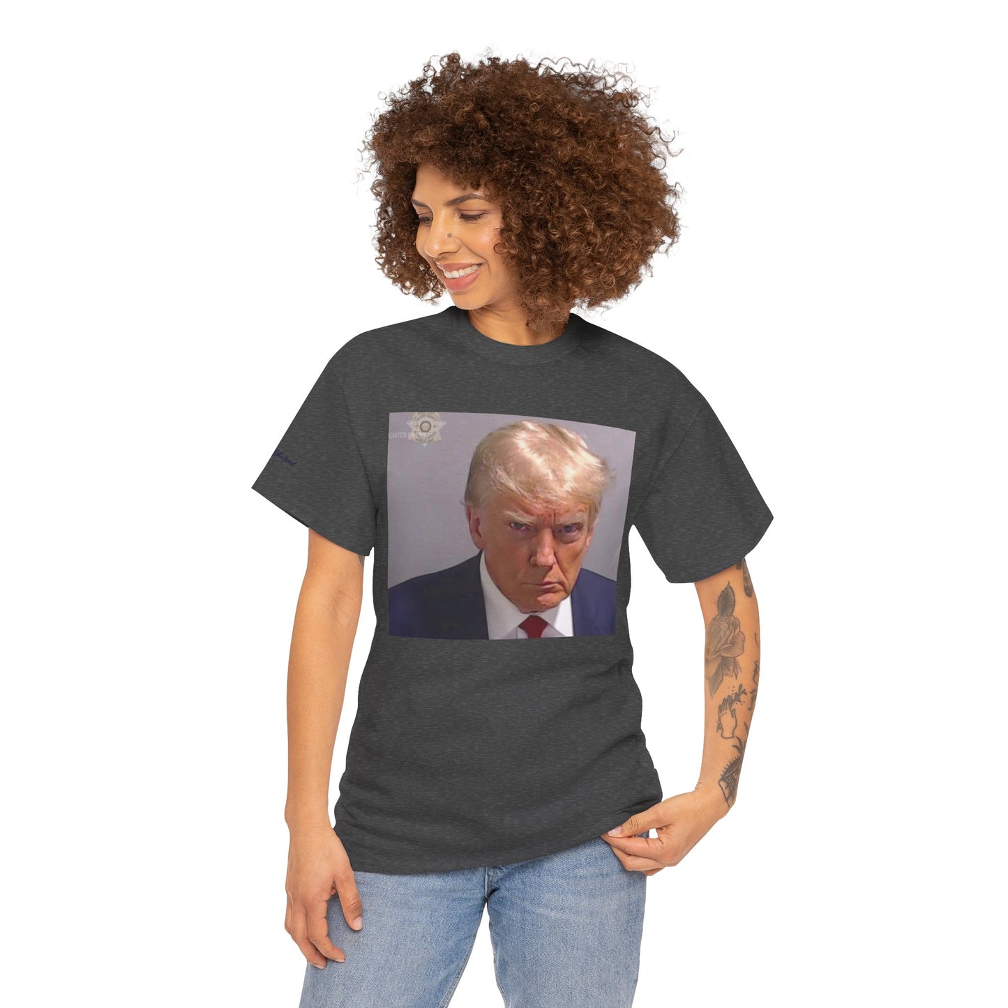 "Mug Shots Trump" Unisex Heavy Cotton Tee