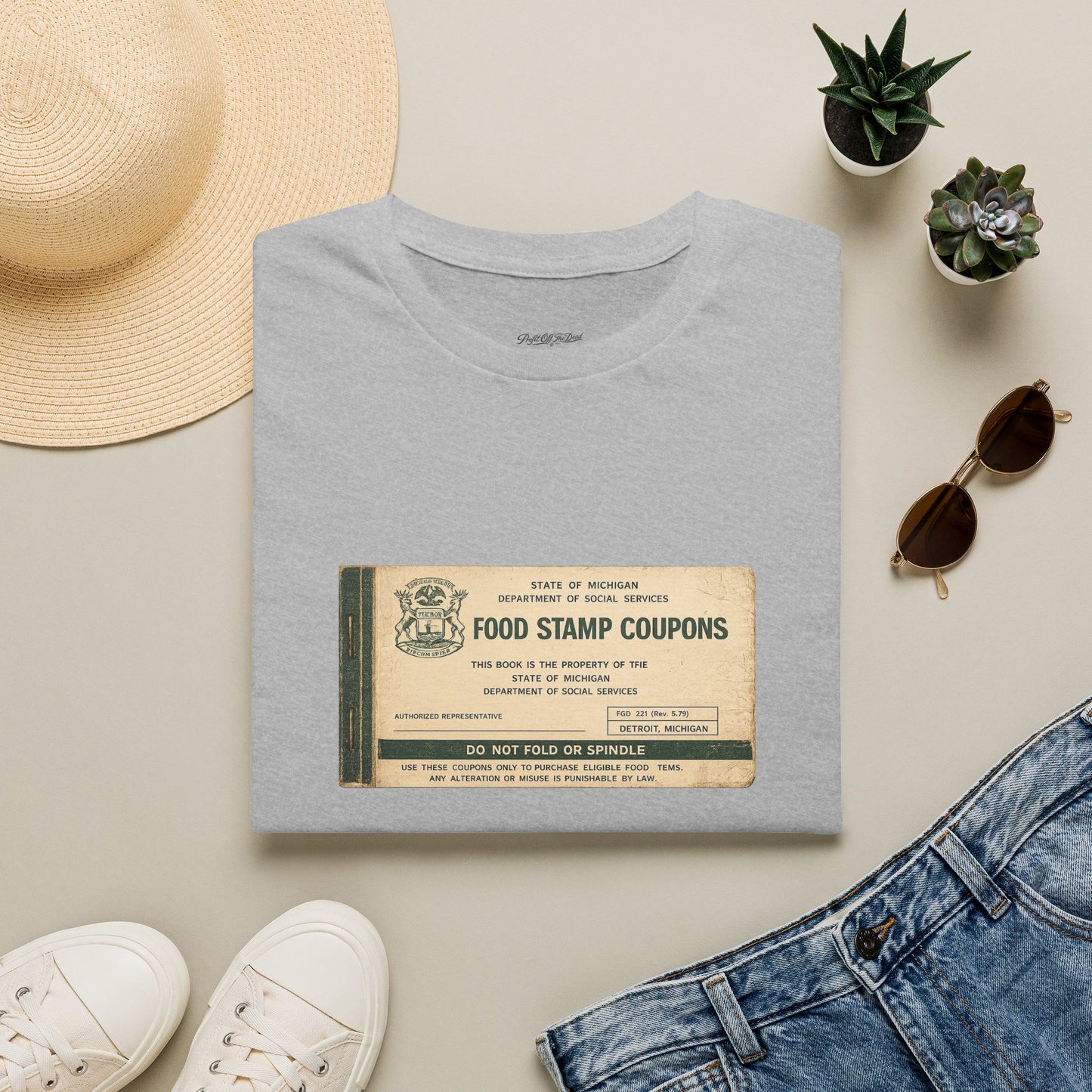 "FOOD STAMP BOOK" T-Shirt