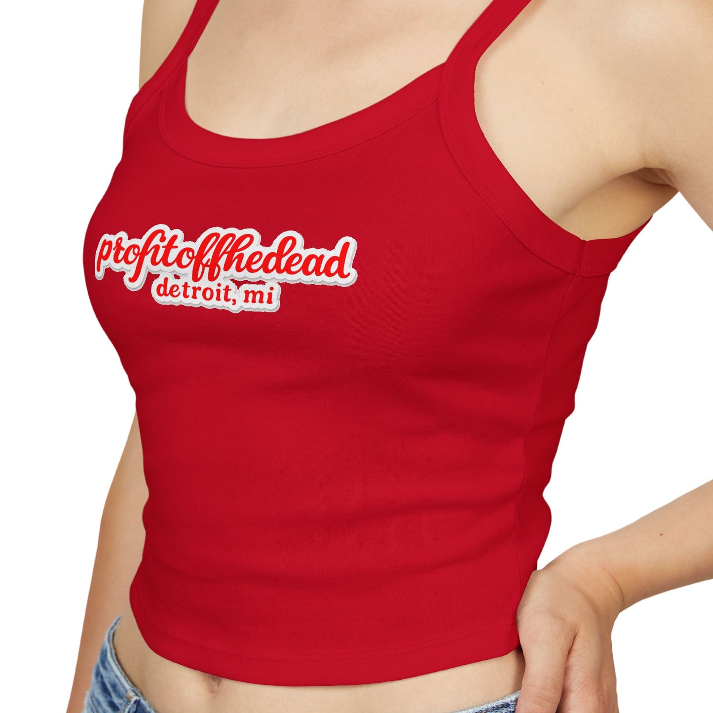 "Profit Off The Dead" Women's Spaghetti Strap Tank Top