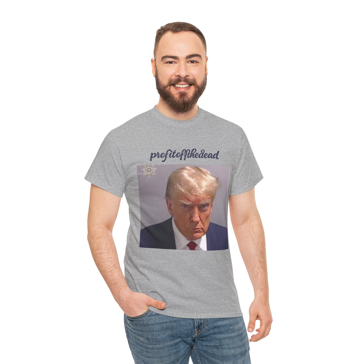 "Trump Mug Shot" Unisex Heavy Cotton Tee