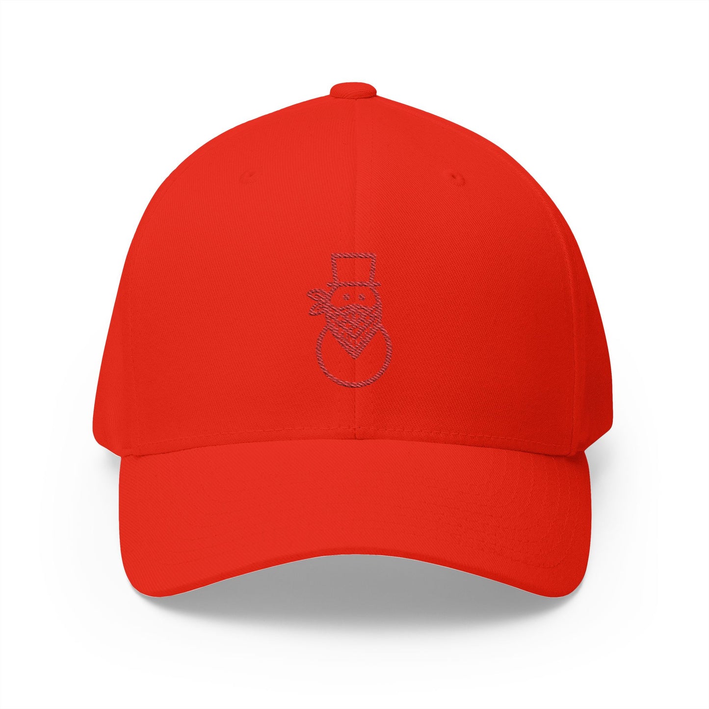 "Snowman" Closed-Back Structured Cap (Embroidery)