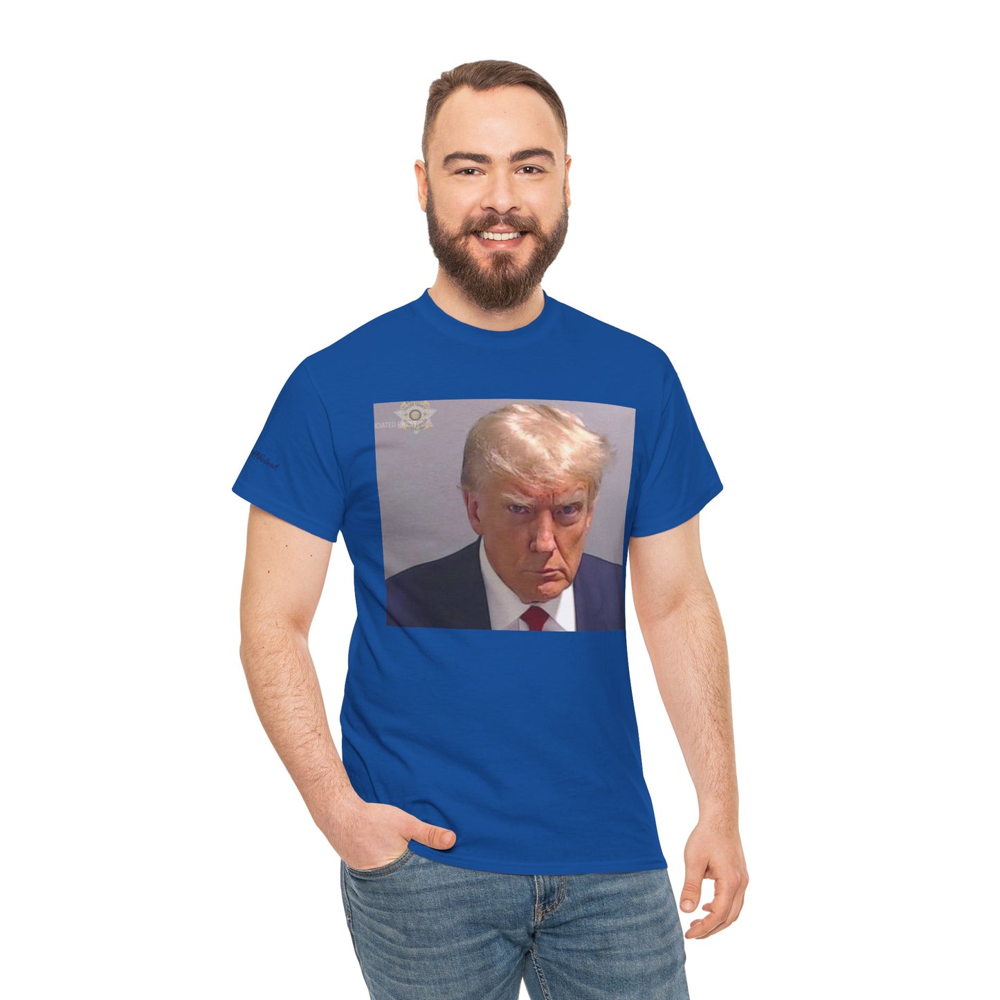 "Mug Shots Trump" Unisex Heavy Cotton Tee