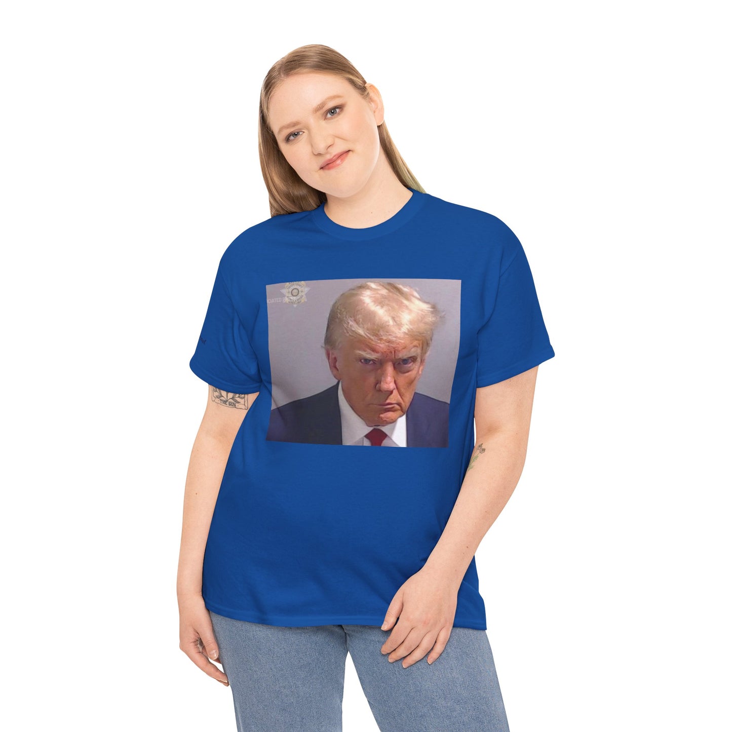 "Mug Shots Trump" Unisex Heavy Cotton Tee