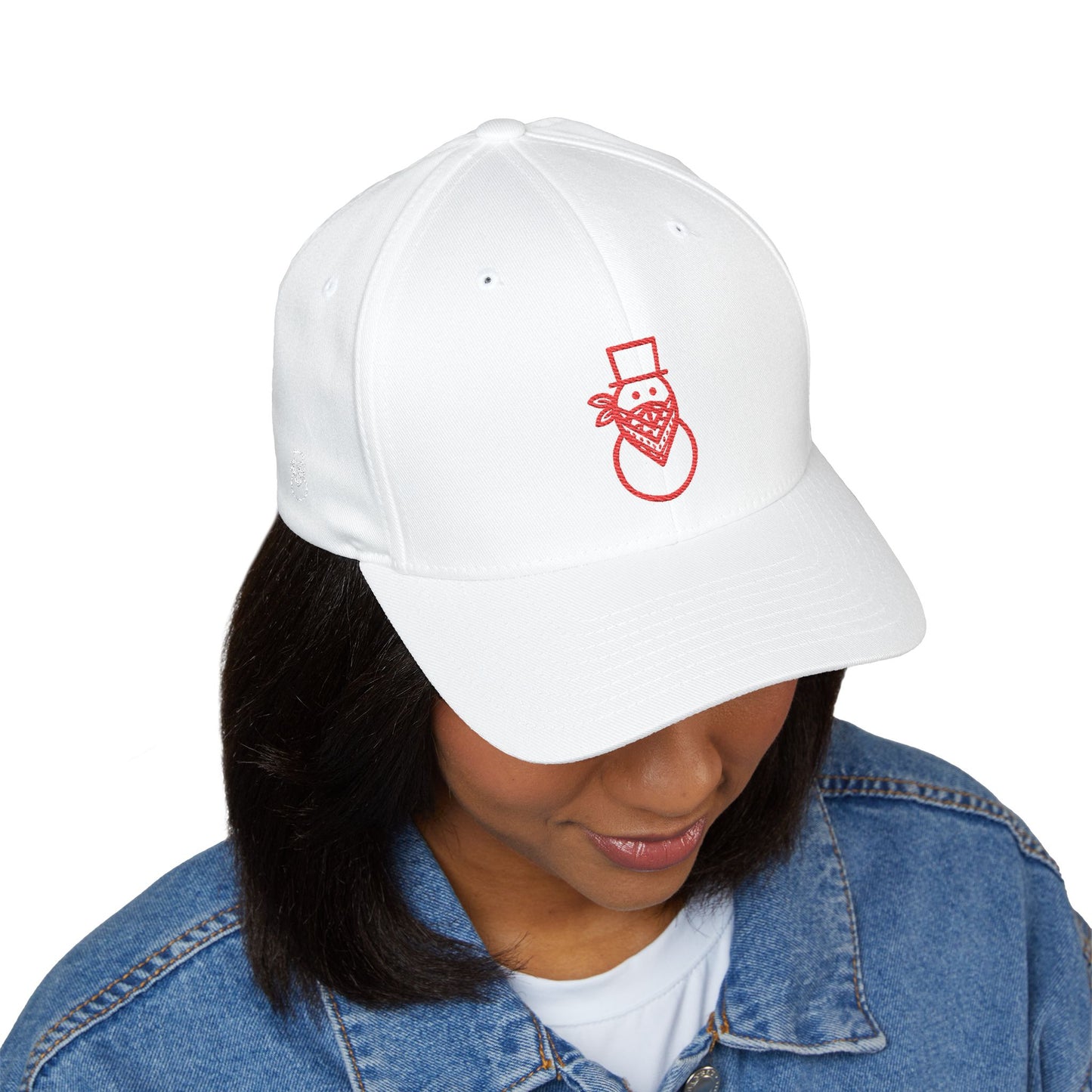 "Snowman" Closed-Back Structured Cap (Embroidery)