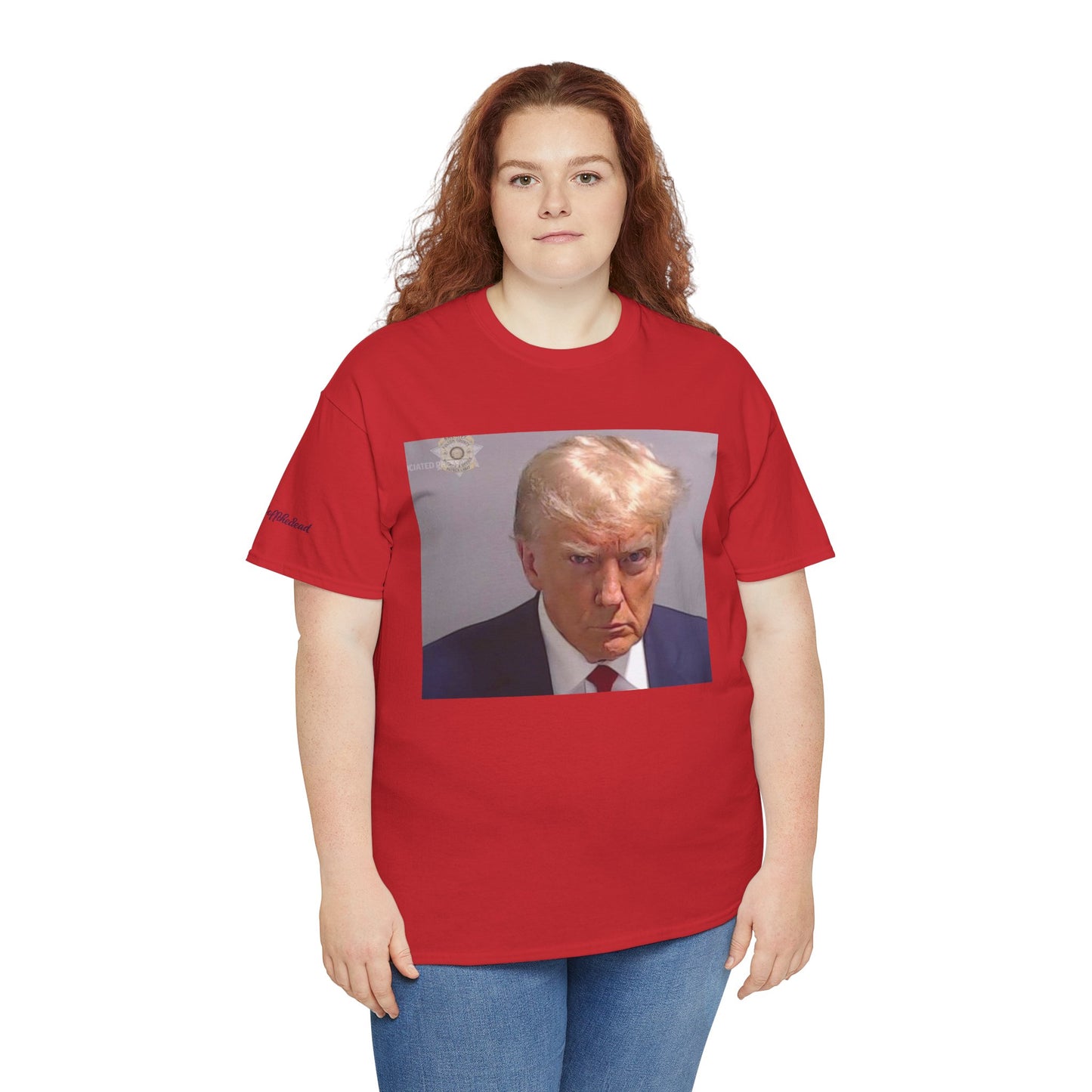 "Mug Shots Trump" Unisex Heavy Cotton Tee