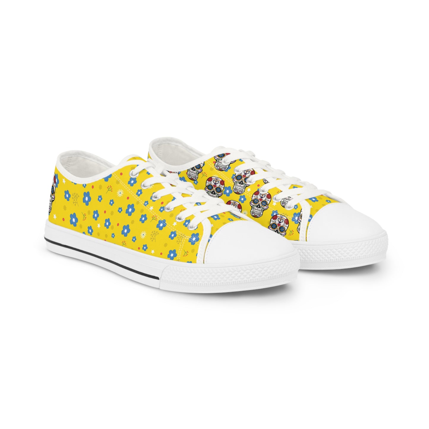 "Hawaiian Skull" Men's Low Top Sneakers