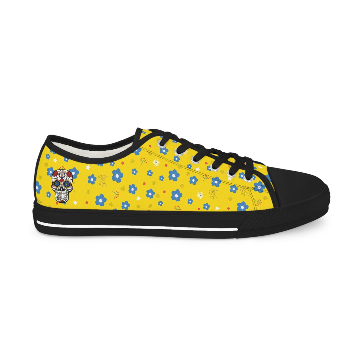 "Hawaiian Skull" Men's Low Top Sneakers