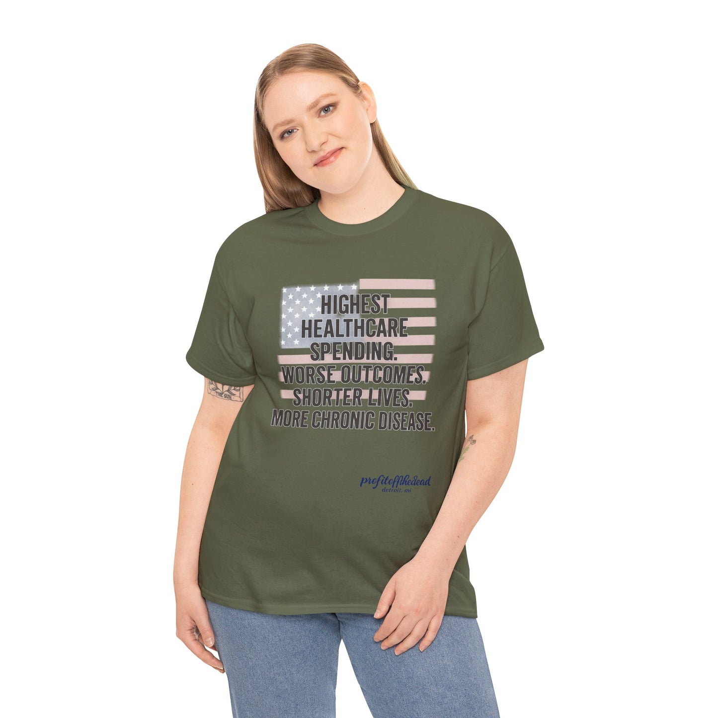 "Healthy America" Unisex Heavy Cotton Tee