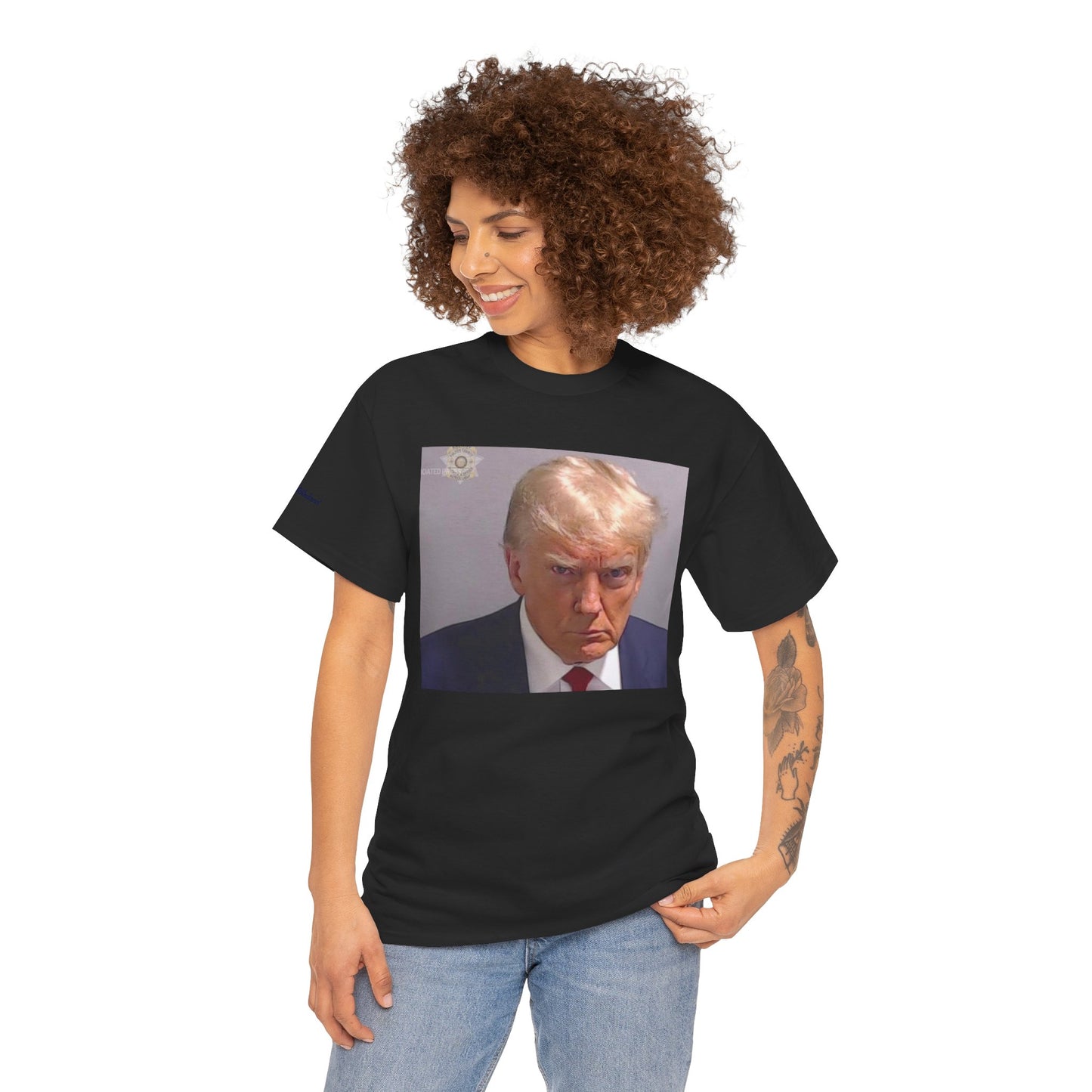 "Mug Shots Trump" Unisex Heavy Cotton Tee
