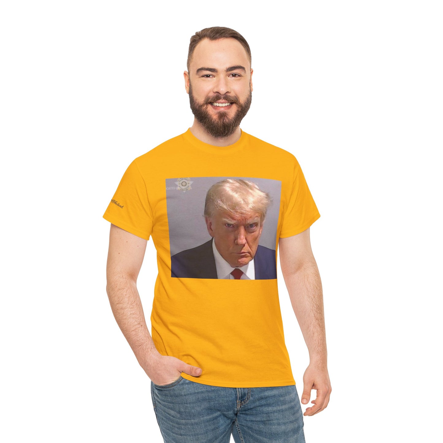 "Mug Shots Trump" Unisex Heavy Cotton Tee
