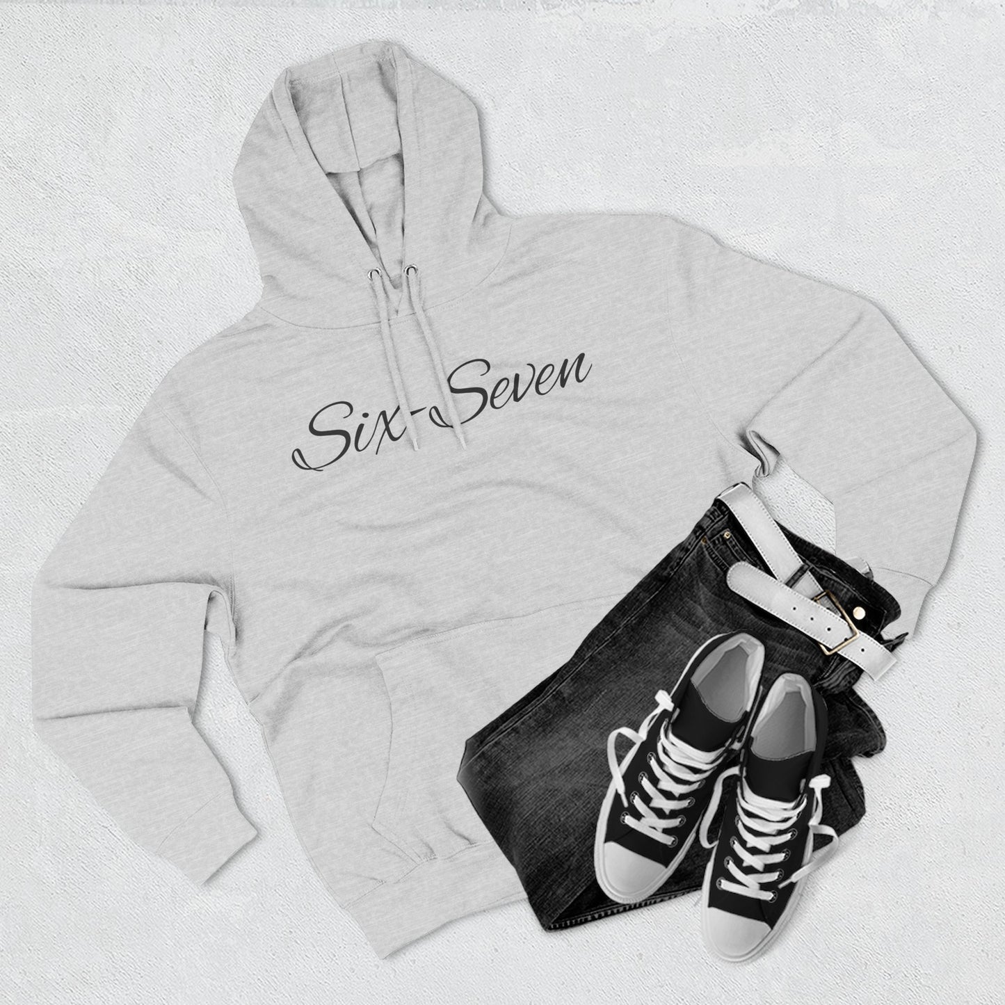 "Six-Seven" Three-Panel Fleece Hoodie