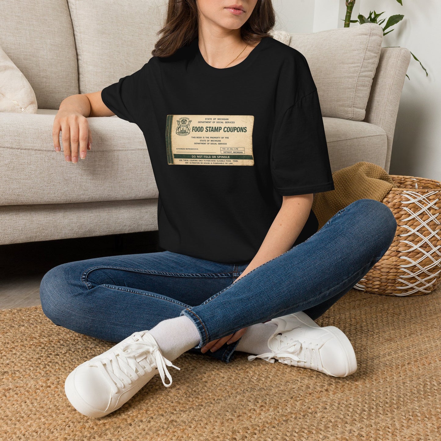 "FOOD STAMP BOOK" T-Shirt