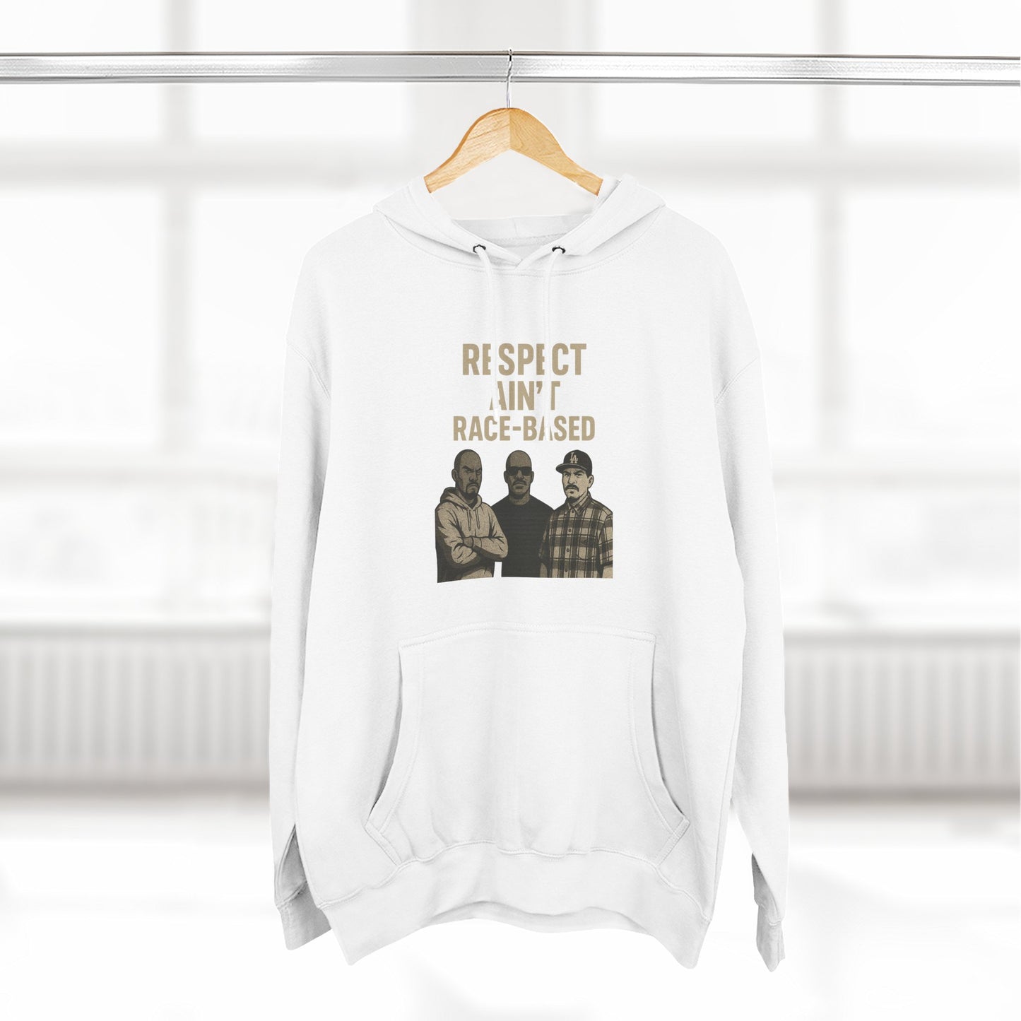 "Respect" Three-Panel Fleece Hoodie