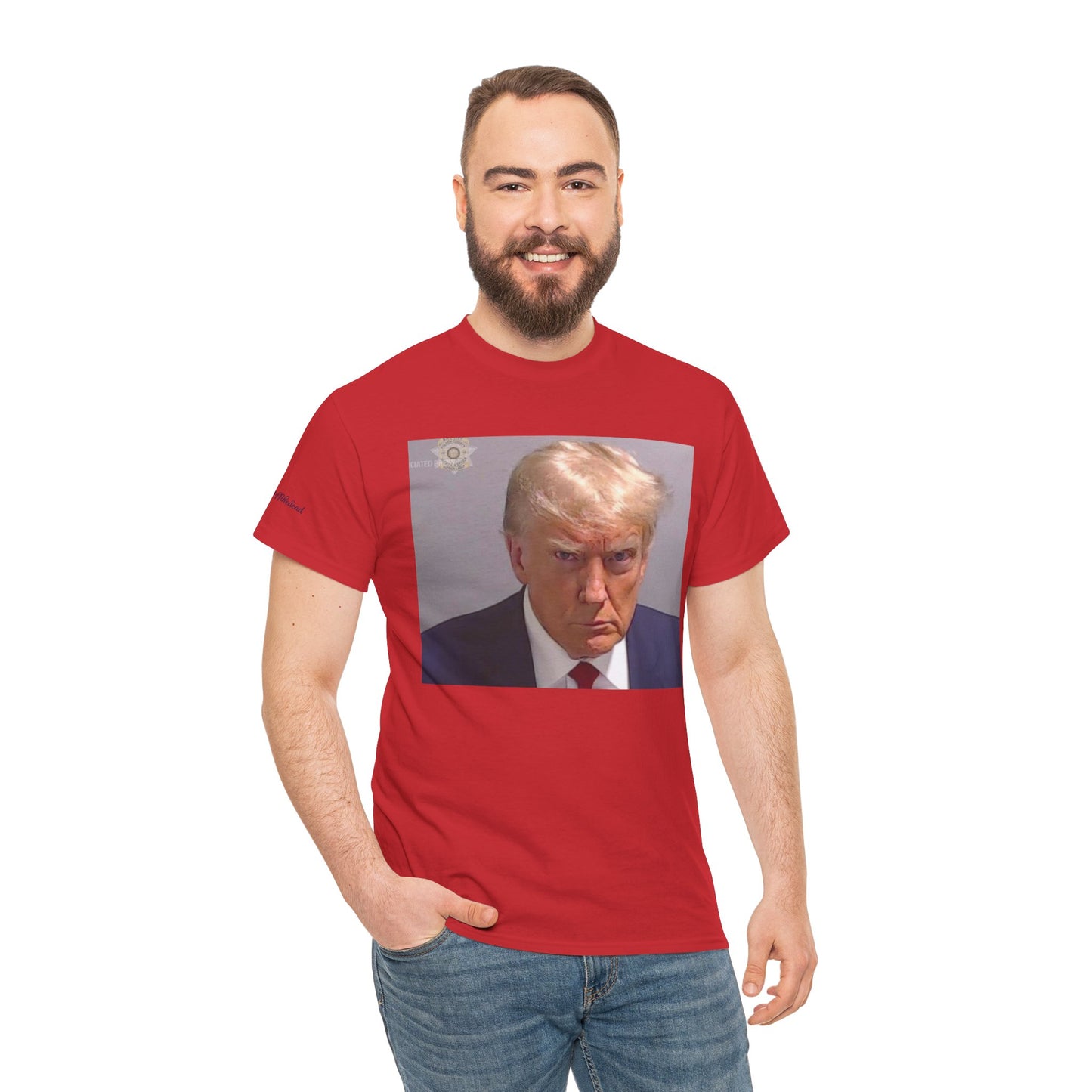 "Mug Shots Trump" Unisex Heavy Cotton Tee