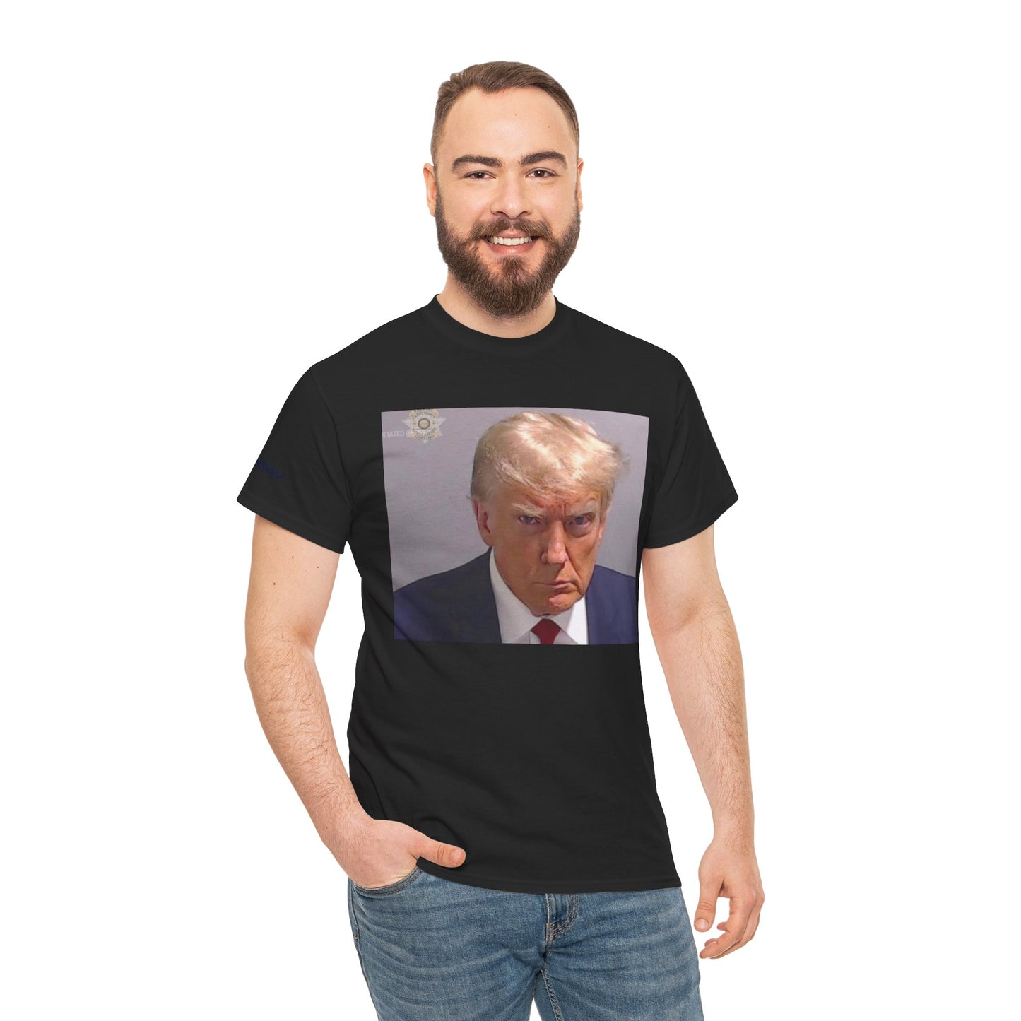 "Mug Shots Trump" Unisex Heavy Cotton Tee