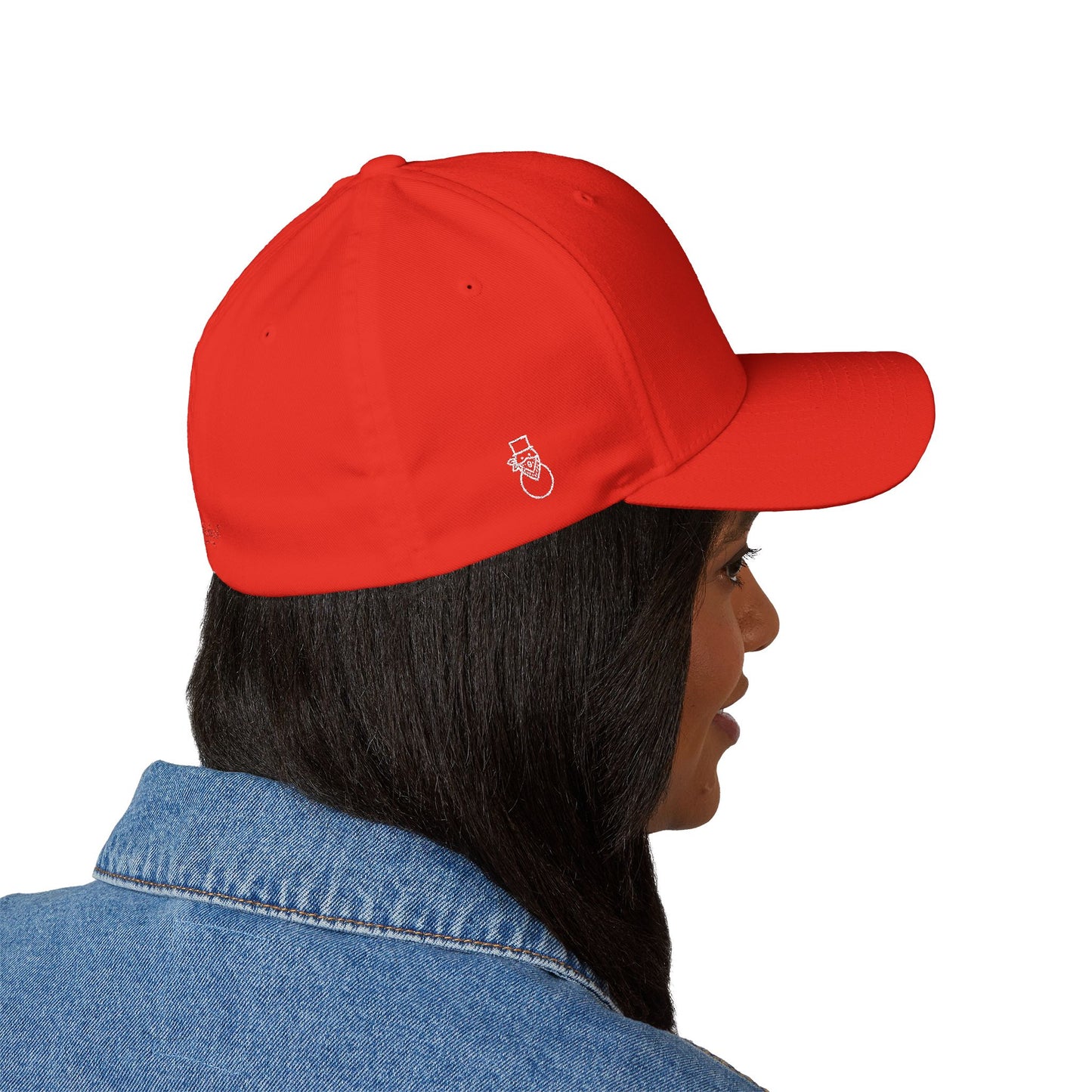 "Snowman" Closed-Back Structured Cap (Embroidery)
