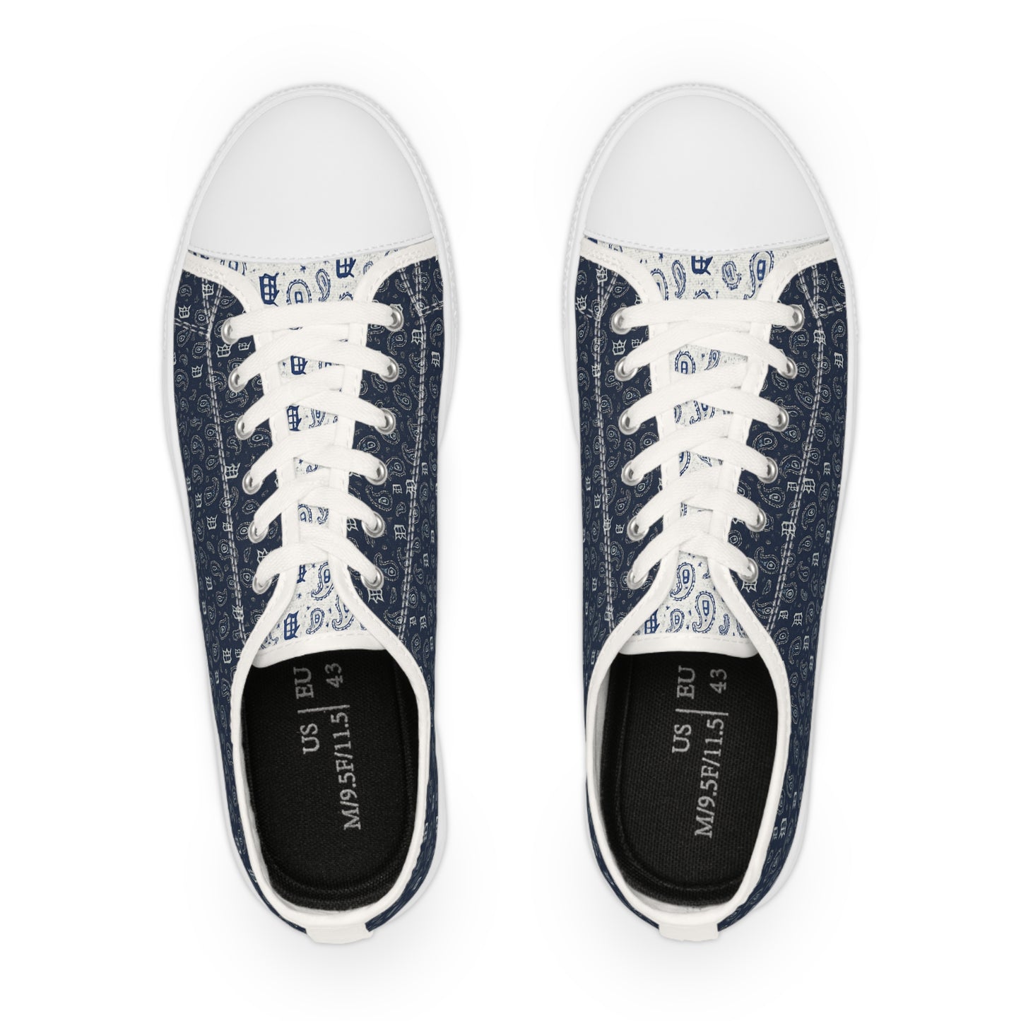 "Detroit Blue" Men's Low Top Sneakers