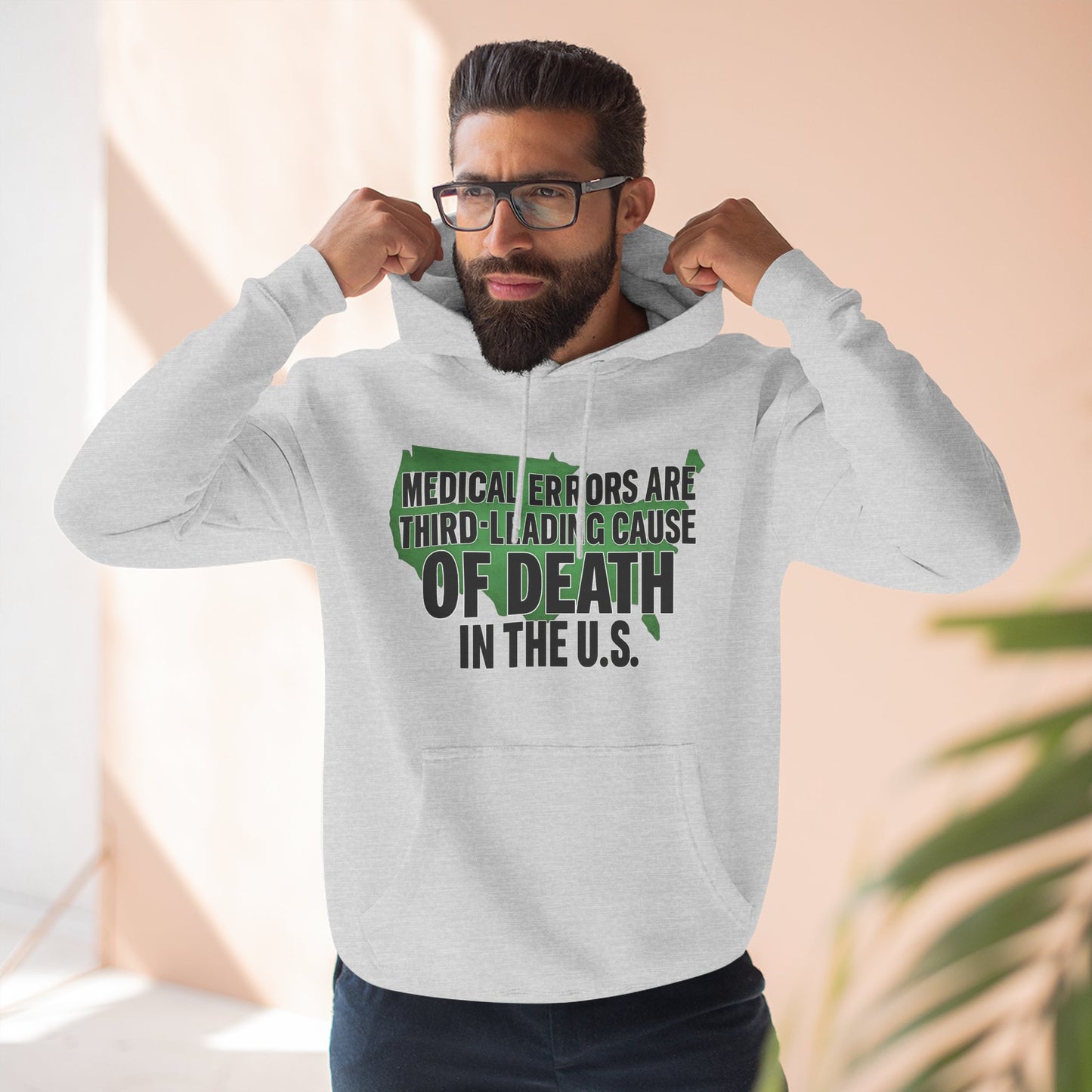 "Medical Errors" Three-Panel Fleece Hoodie