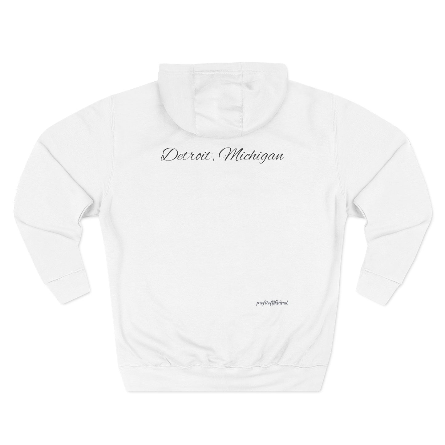 "Profit Off The Dead" Three-Panel Fleece Hoodie