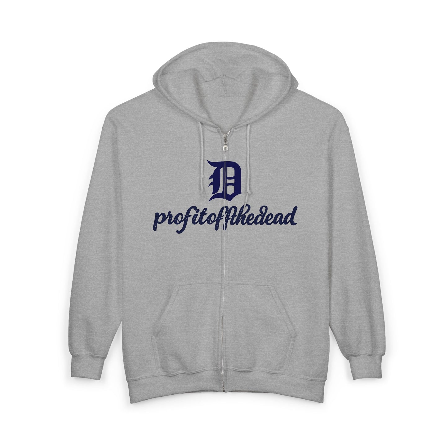 "Profit Off The Dead" Heavy Blend™ Full Zip Hooded Sweatshirt