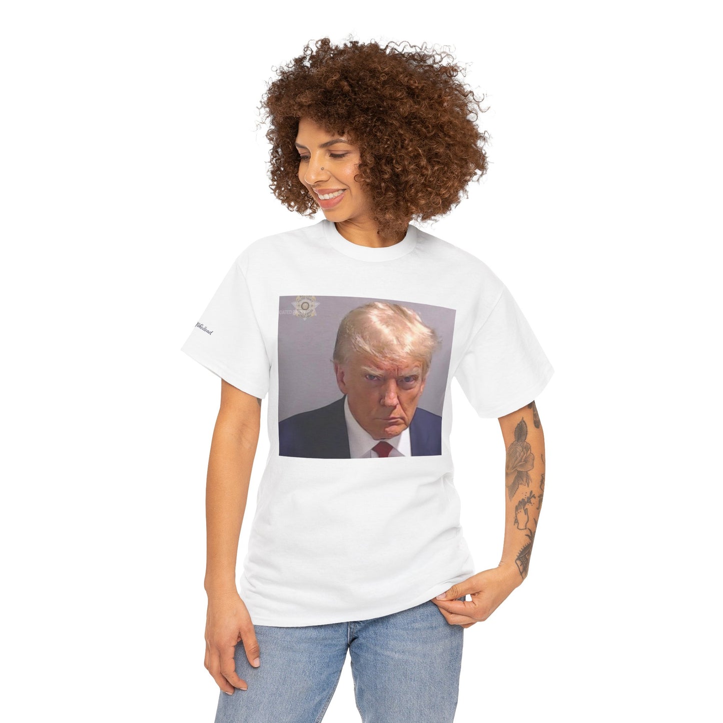 "Mug Shots Trump" Unisex Heavy Cotton Tee