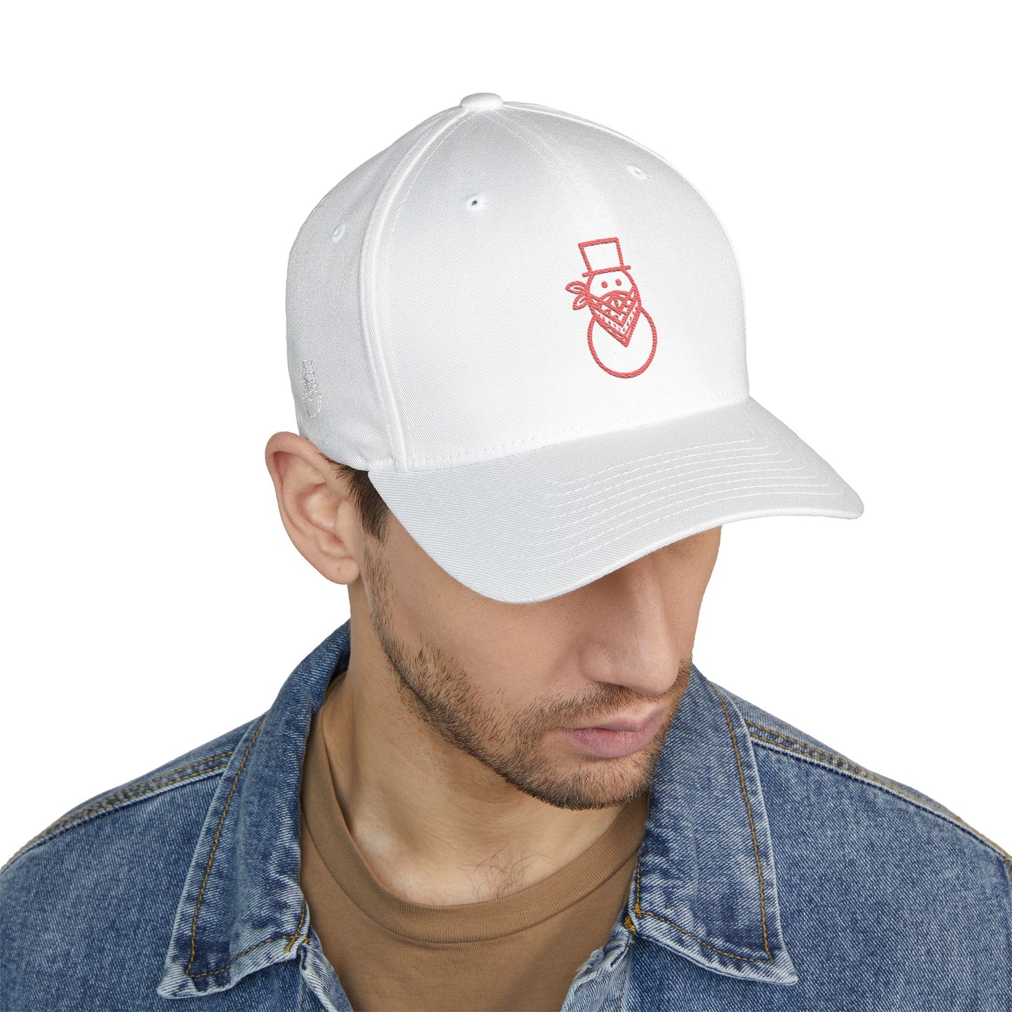 "Snowman" Closed-Back Structured Cap (Embroidery)