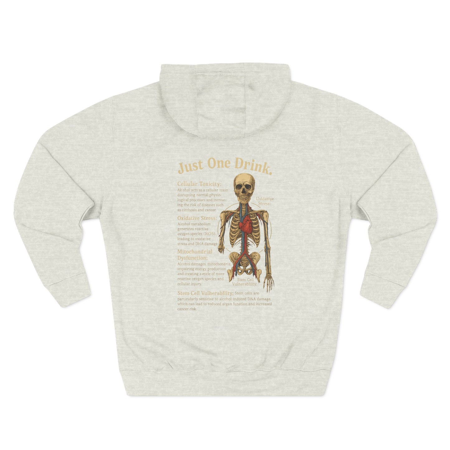 "One Drink" Three-Panel Fleece Hoodie