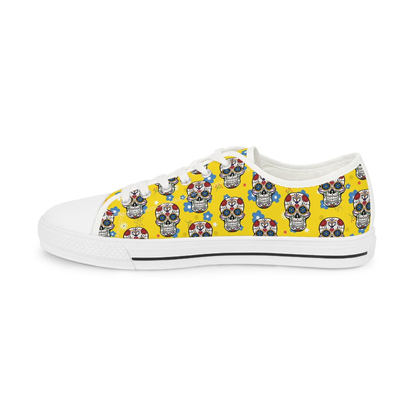 "Hawaiian Skull" Men's Low Top Sneakers