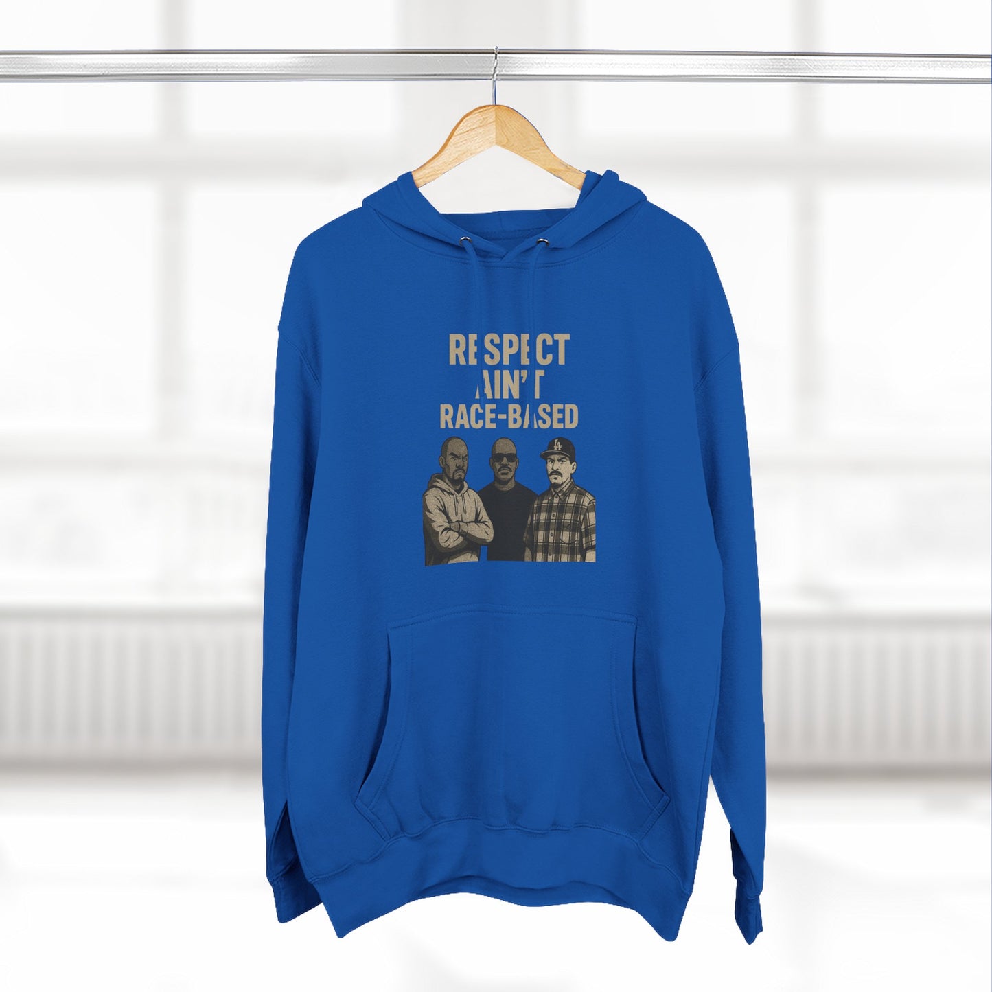 "Respect" Three-Panel Fleece Hoodie